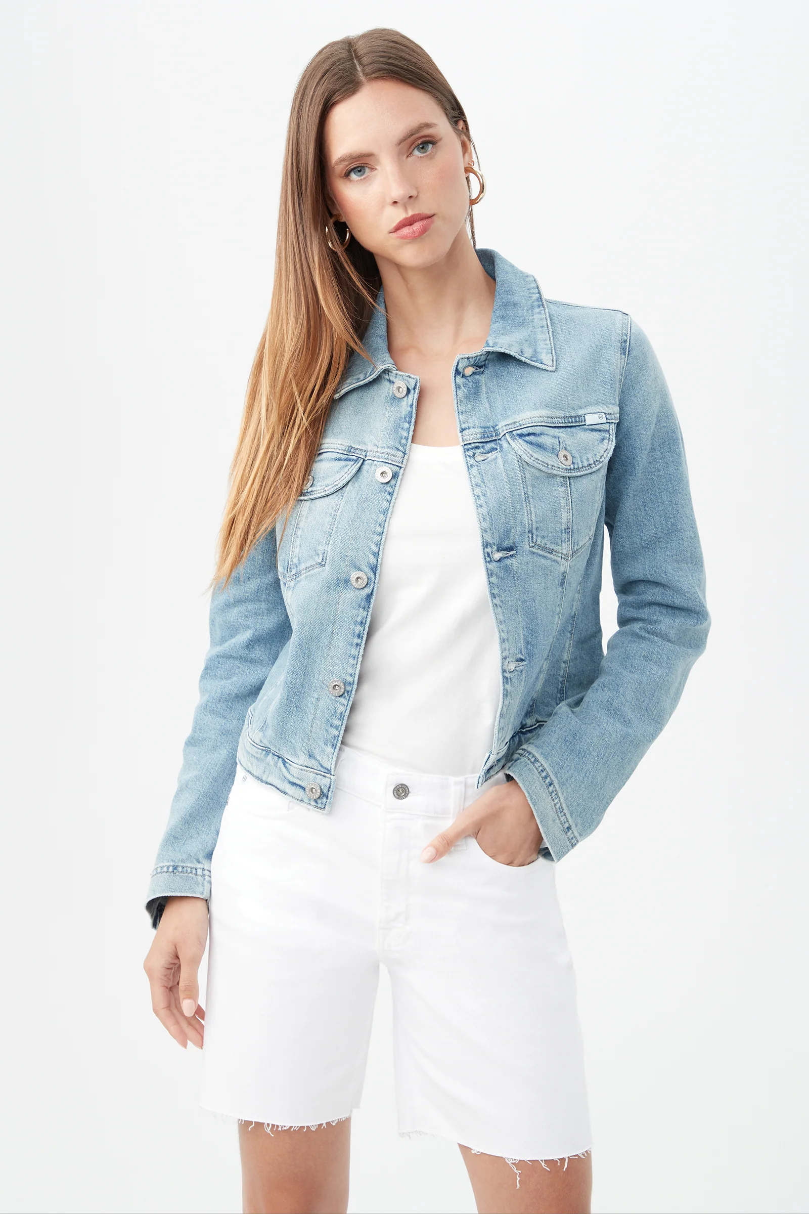 AG Women's Alamo Light Blue Denim Jacket