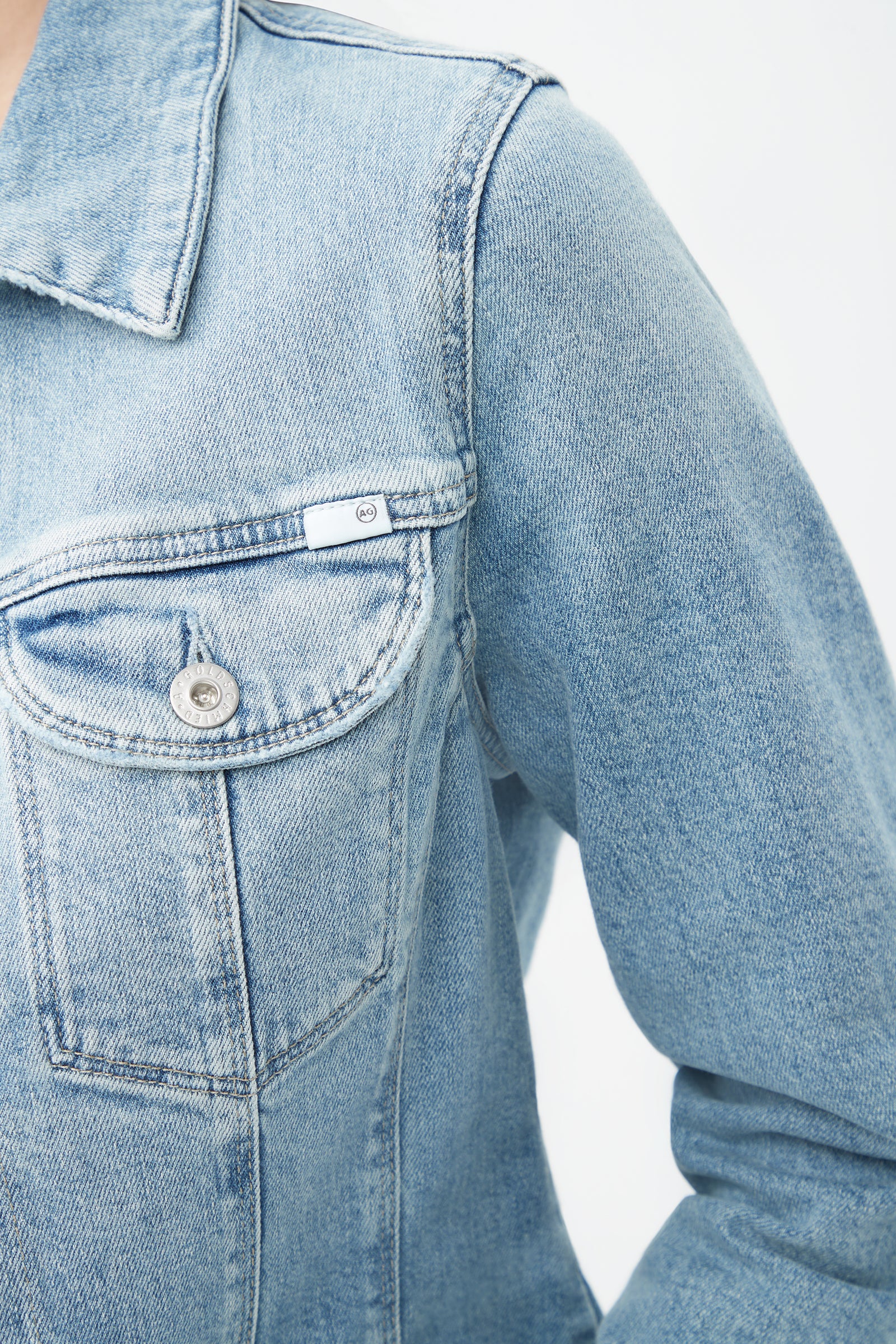 AG Women's Alamo Light Blue Denim Jacket - Image 4