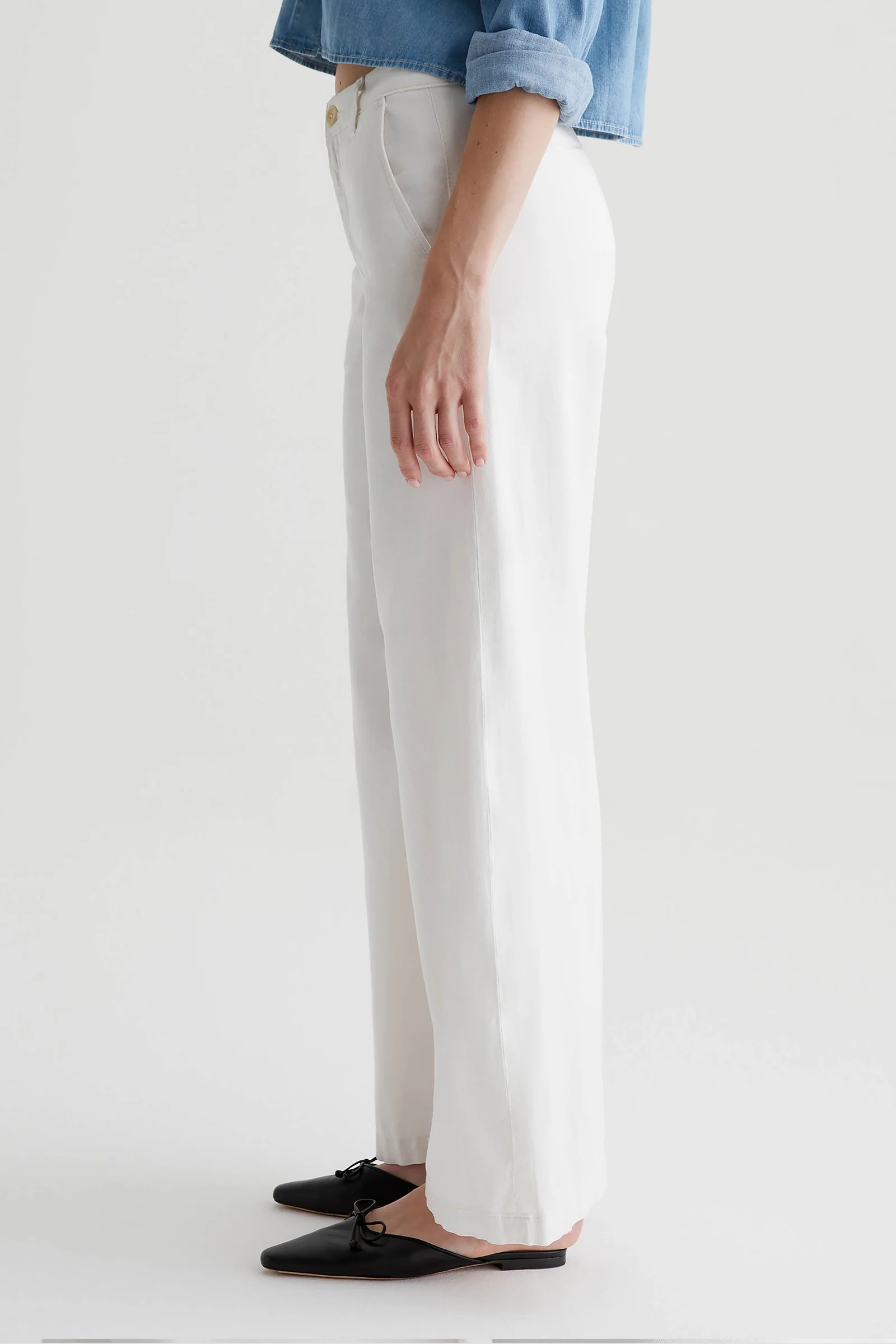 AG Caden Wide Leg Pant - Powder - Image 3