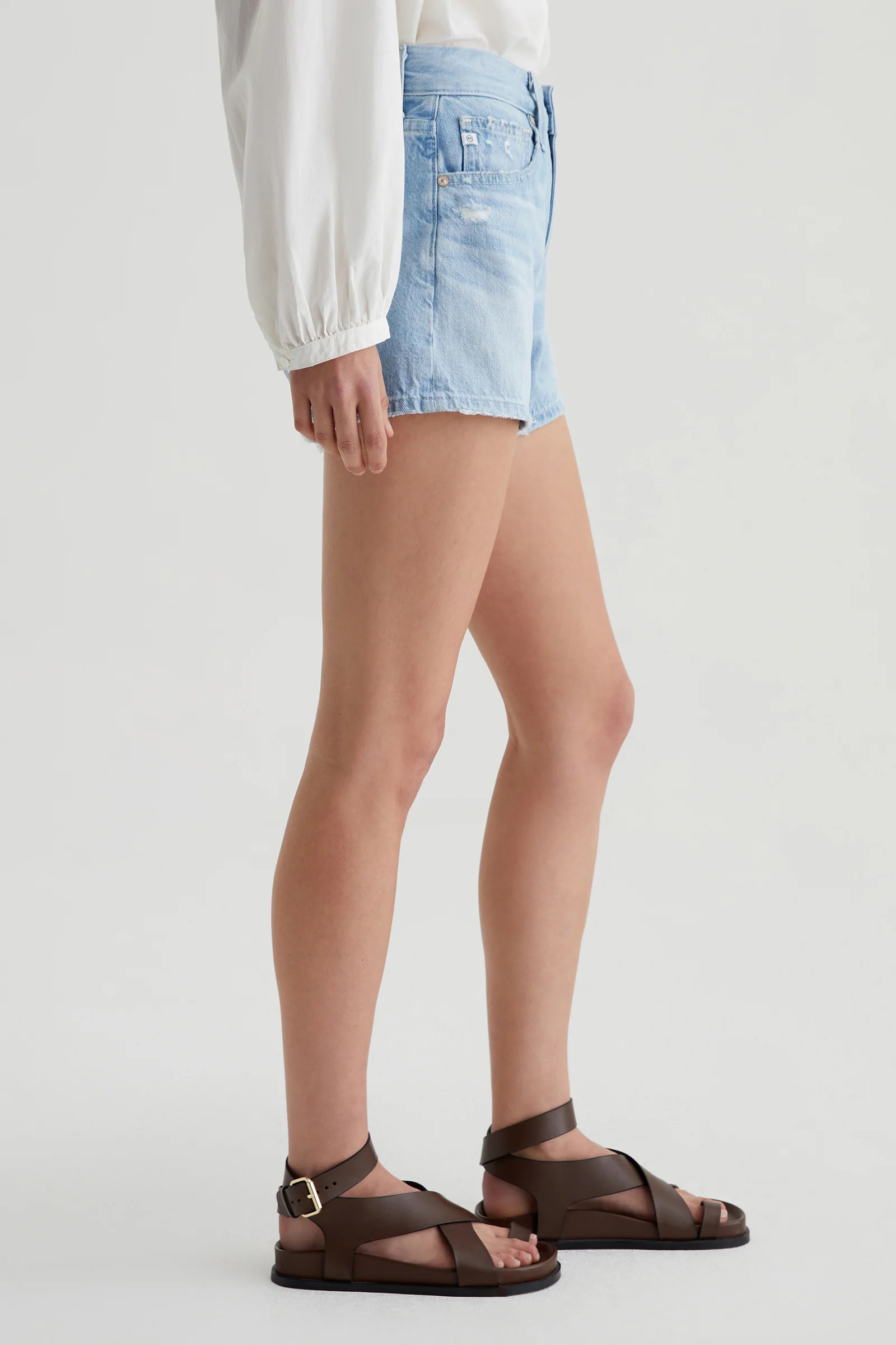 AG Halle Denim Short - Light Blue - Image 4