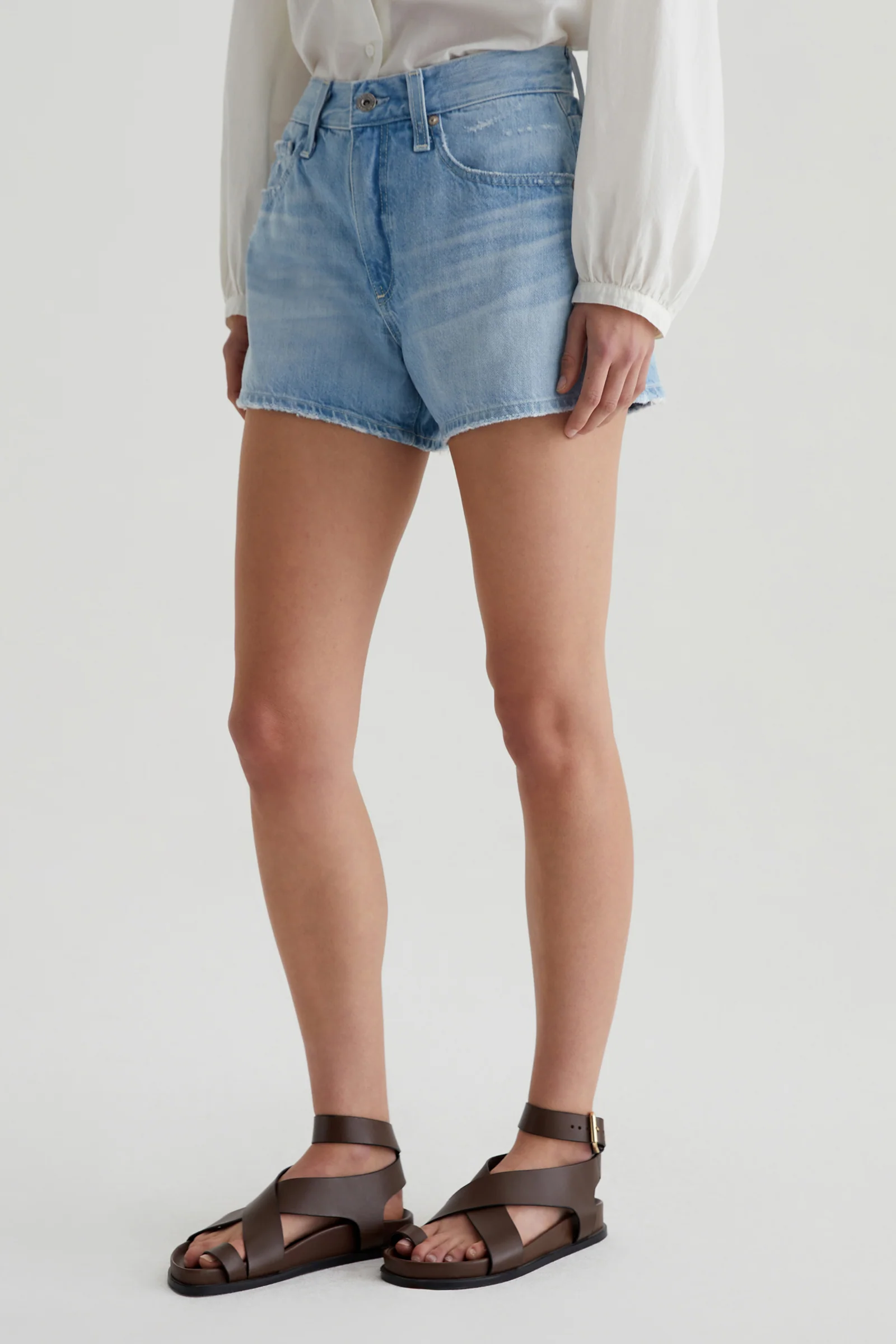 AG Halle Denim Short - Light Blue - Image 5