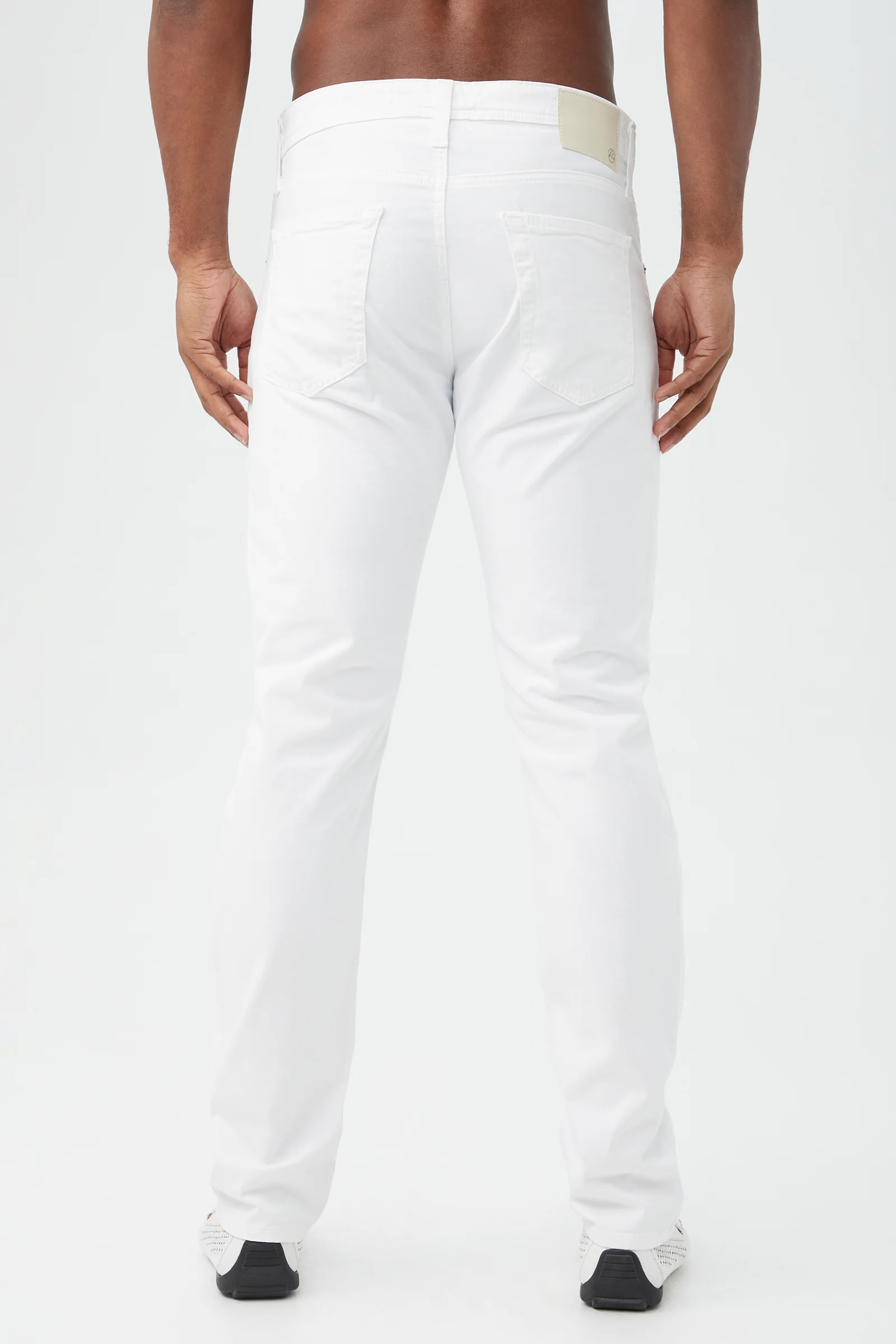 AG Men's Tellis White Sueded Slim Jean - Image 4