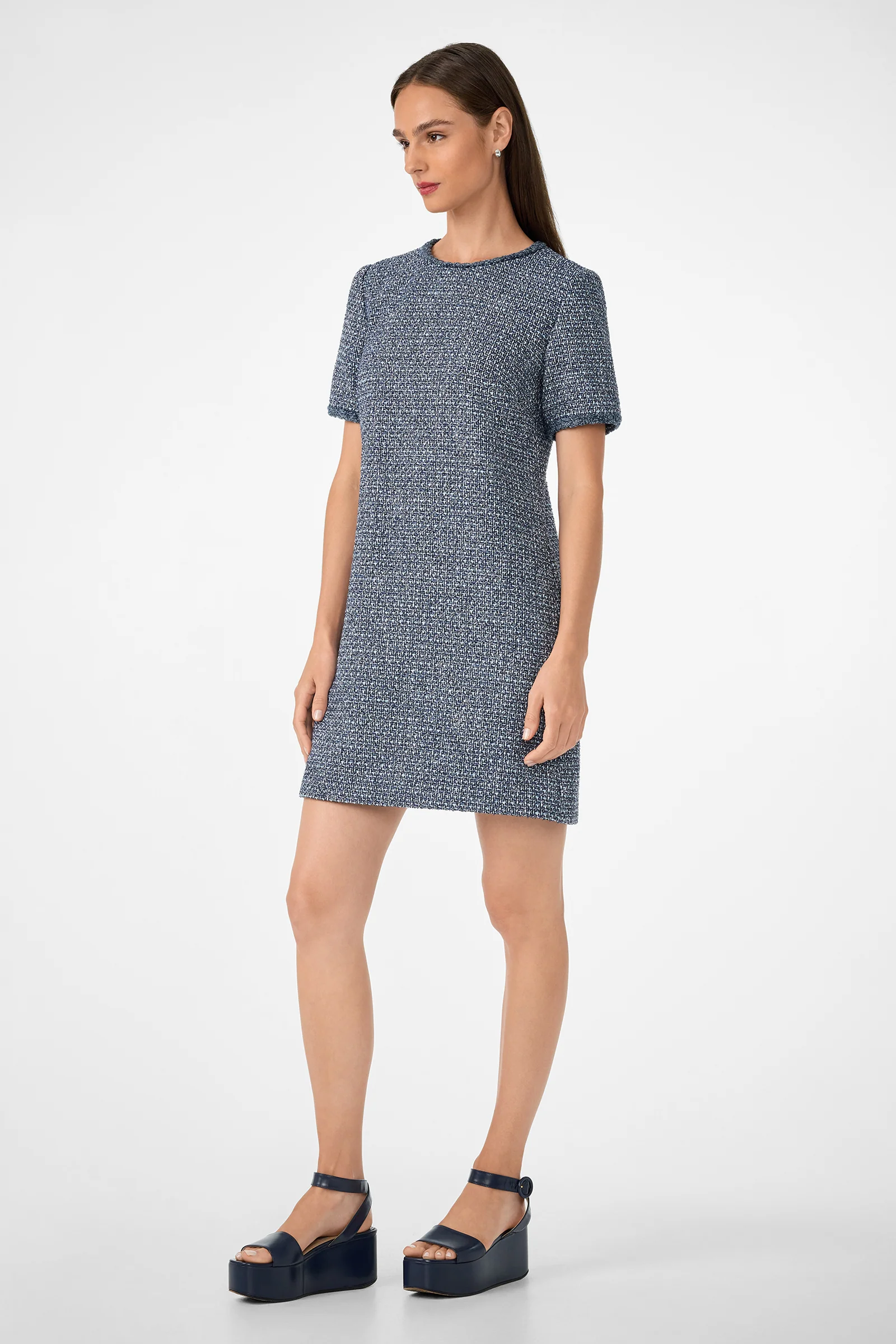 Akara Short-Sleeve Tweed Dress - Image 2