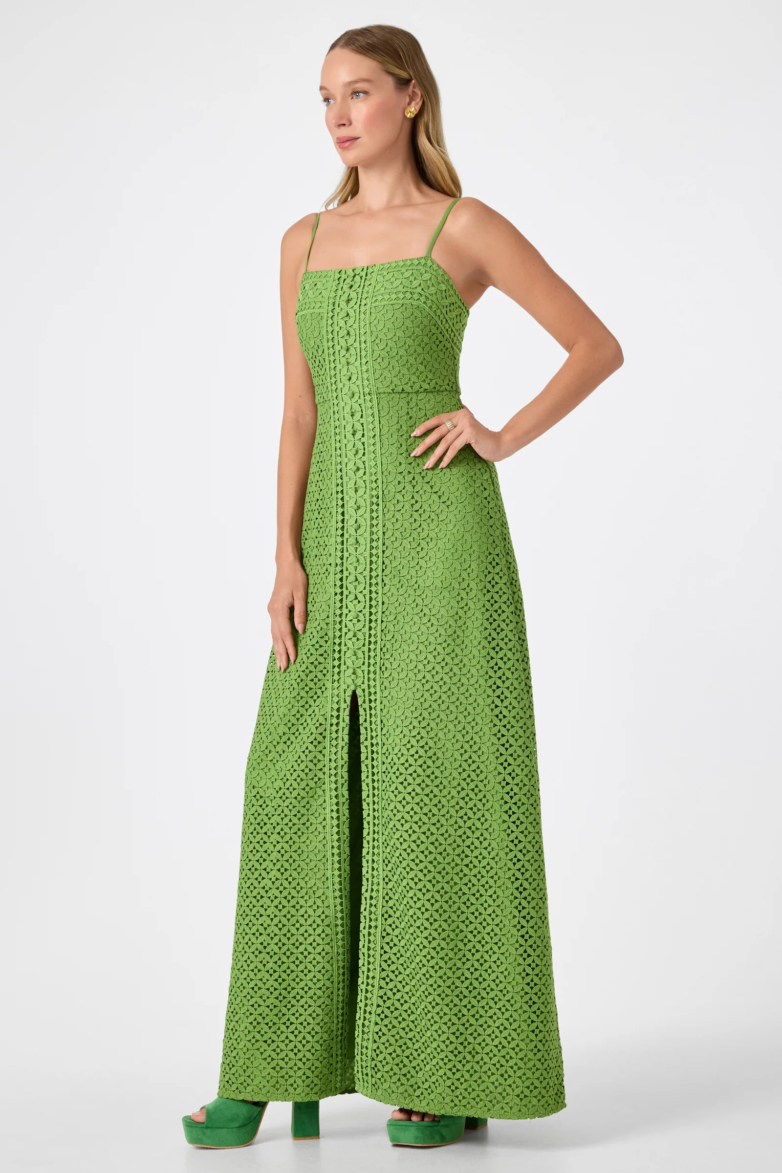 Akumi Sleeveless Lace Maxi Dress - Image 3