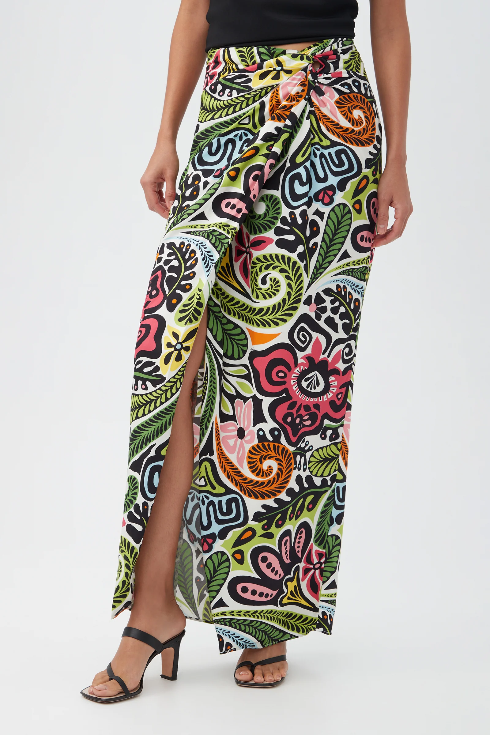 Alodia Tie-Front Maxi Skirt - Cheeky Tiki - Image 4