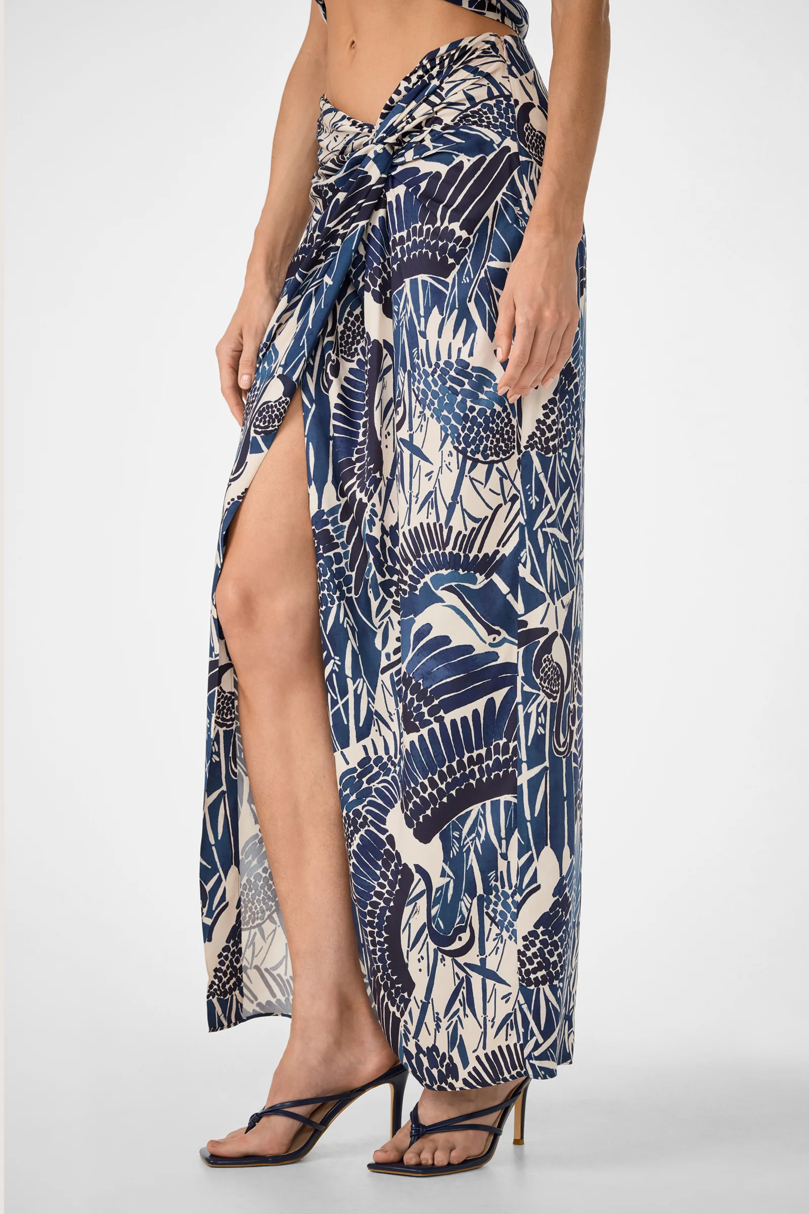 Alodia Tie-Front Maxi Skirt - Tsuru - Image 3