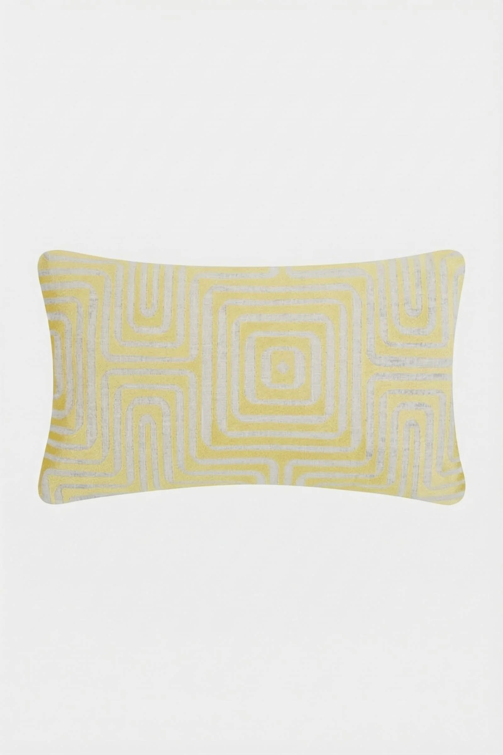 Amazing Maze Embroidered Lumbar Pillow