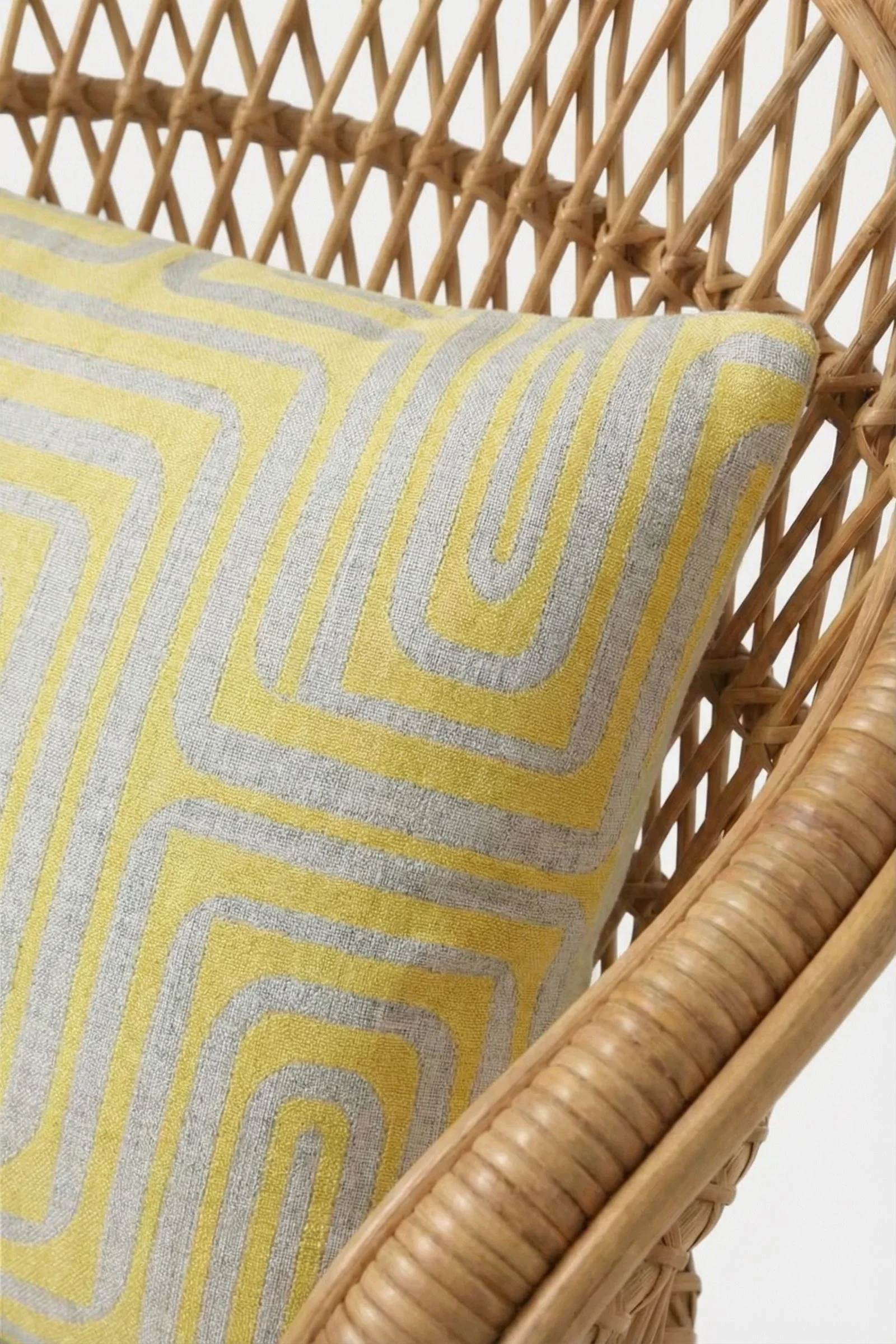 Amazing Maze Embroidered Lumbar Pillow - Image 3