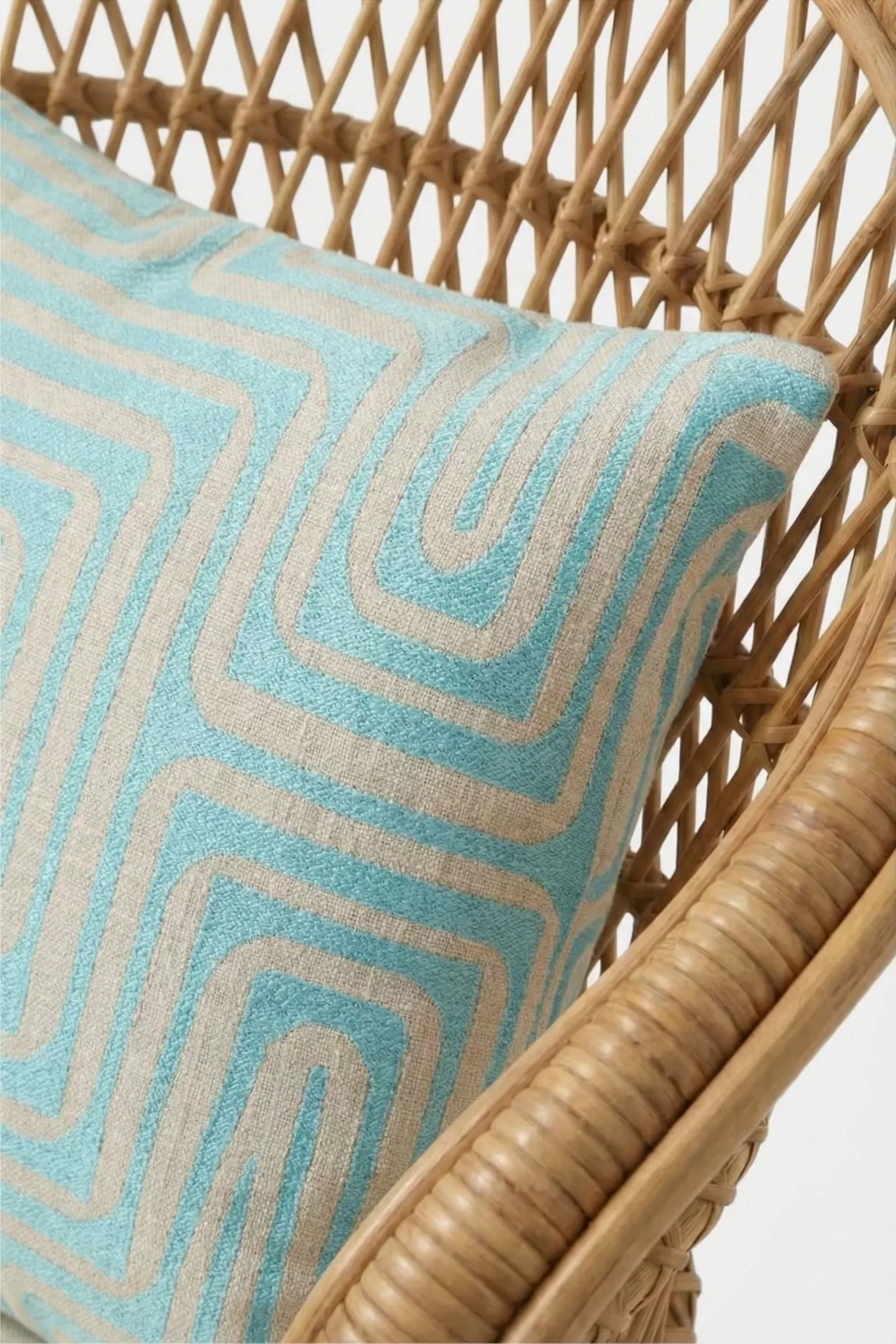 Amazing Maze Embroidered Lumbar Pillow - Image 3