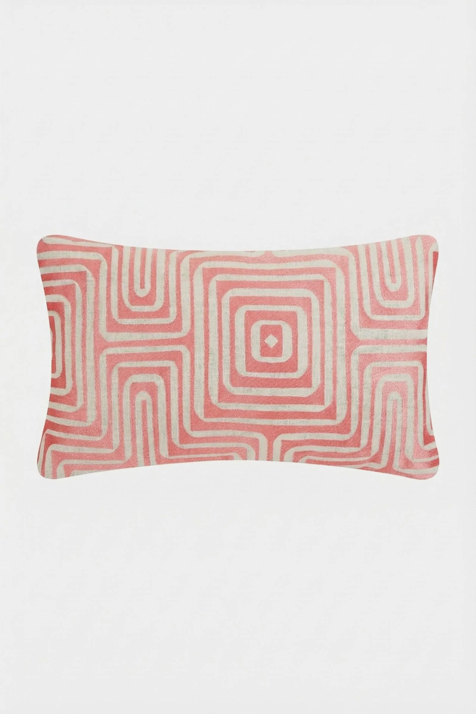 Amazing Maze Embroidered Lumbar Pillow