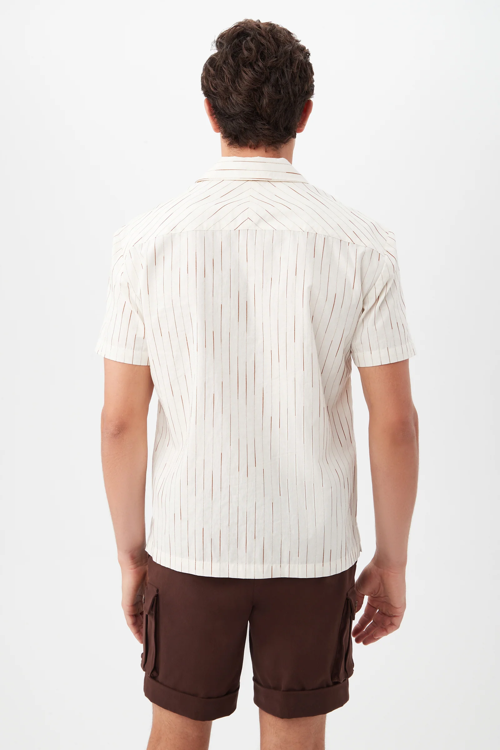 Angelo Short-Sleeve Shirt - Saharan Silk Slub - Image 3
