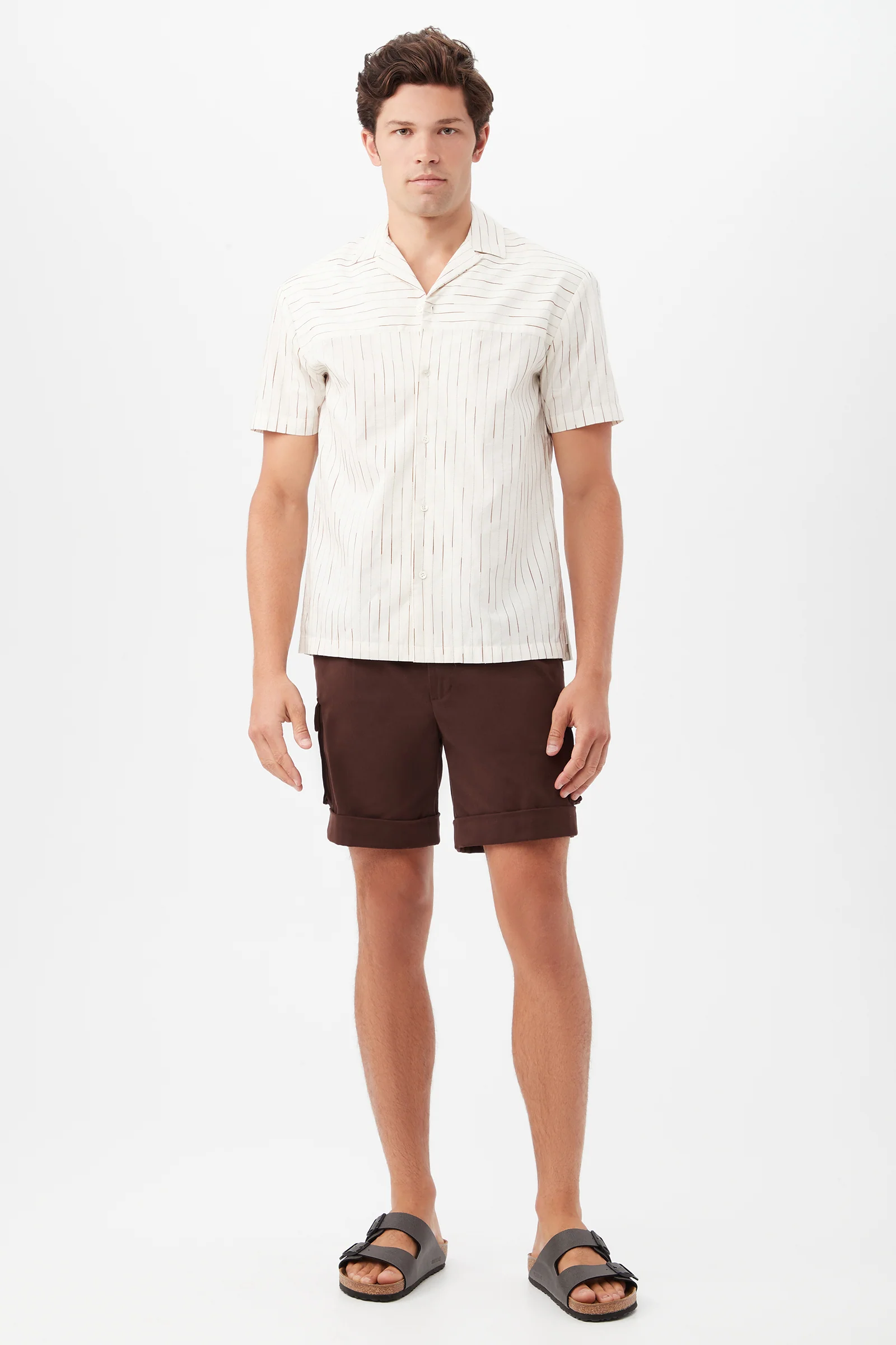 Angelo Short-Sleeve Shirt - Saharan Silk Slub - Image 4