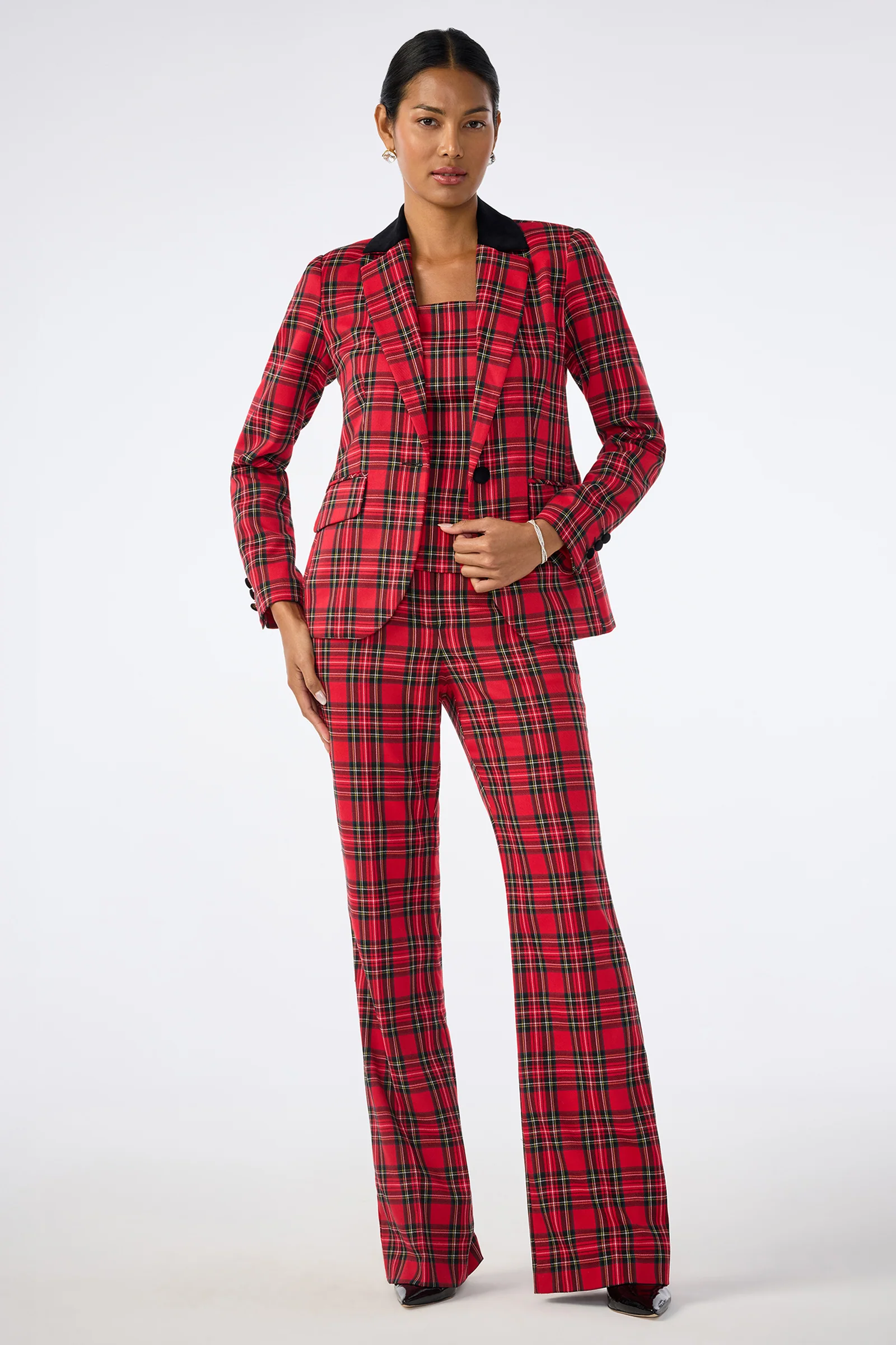 Arden Strapless Tartan Top - Image 6