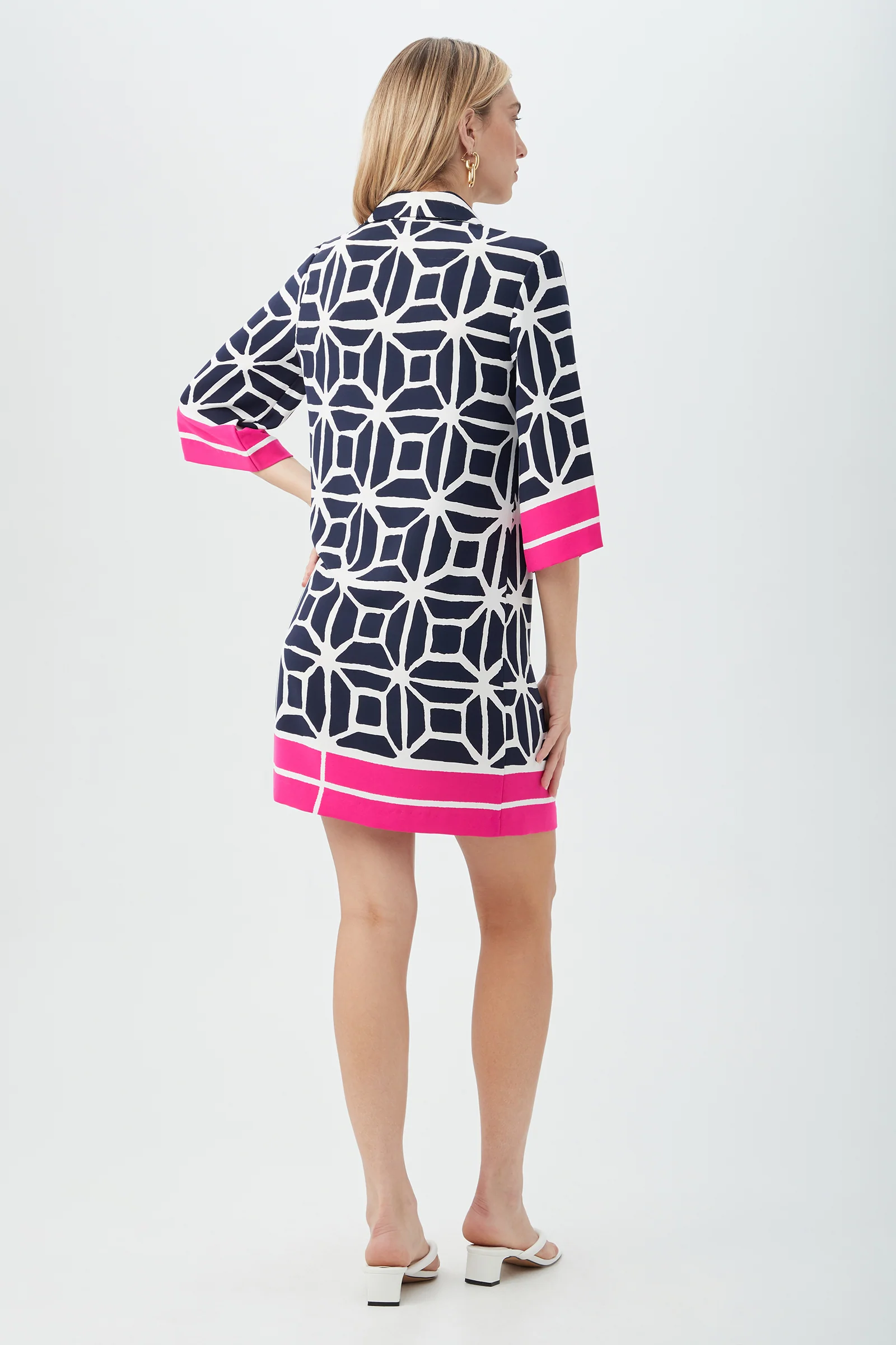 Argina 3/4-Sleeve Dress - Durell Georgette - Image 3