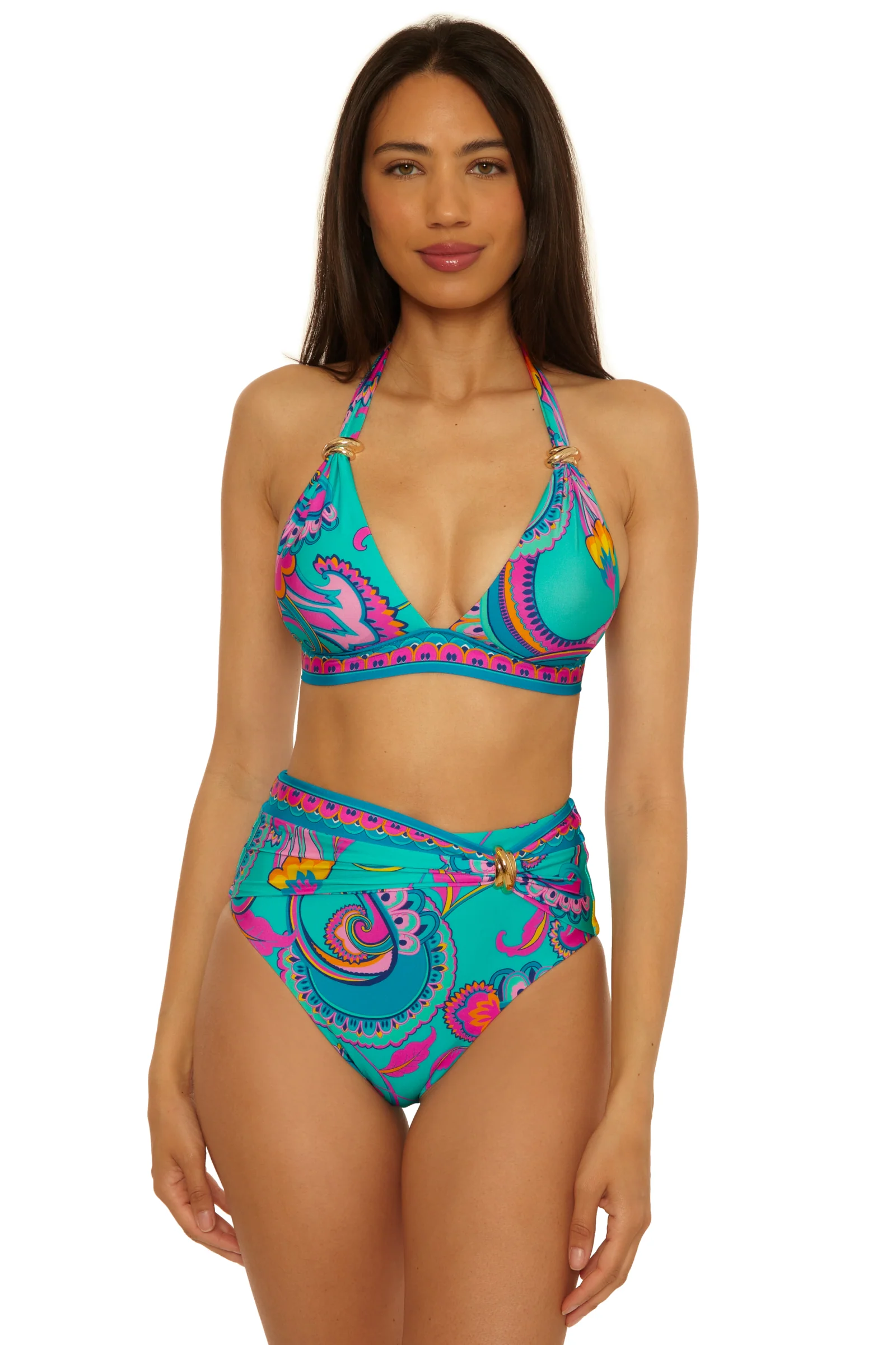 Belted High-Waist Bottom - Mykonos