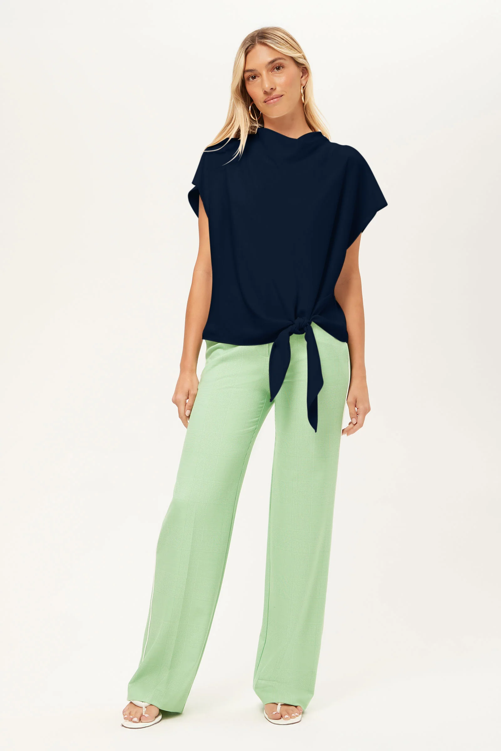 Bisque Short-Sleeve Funnel Neck Top - Image 2