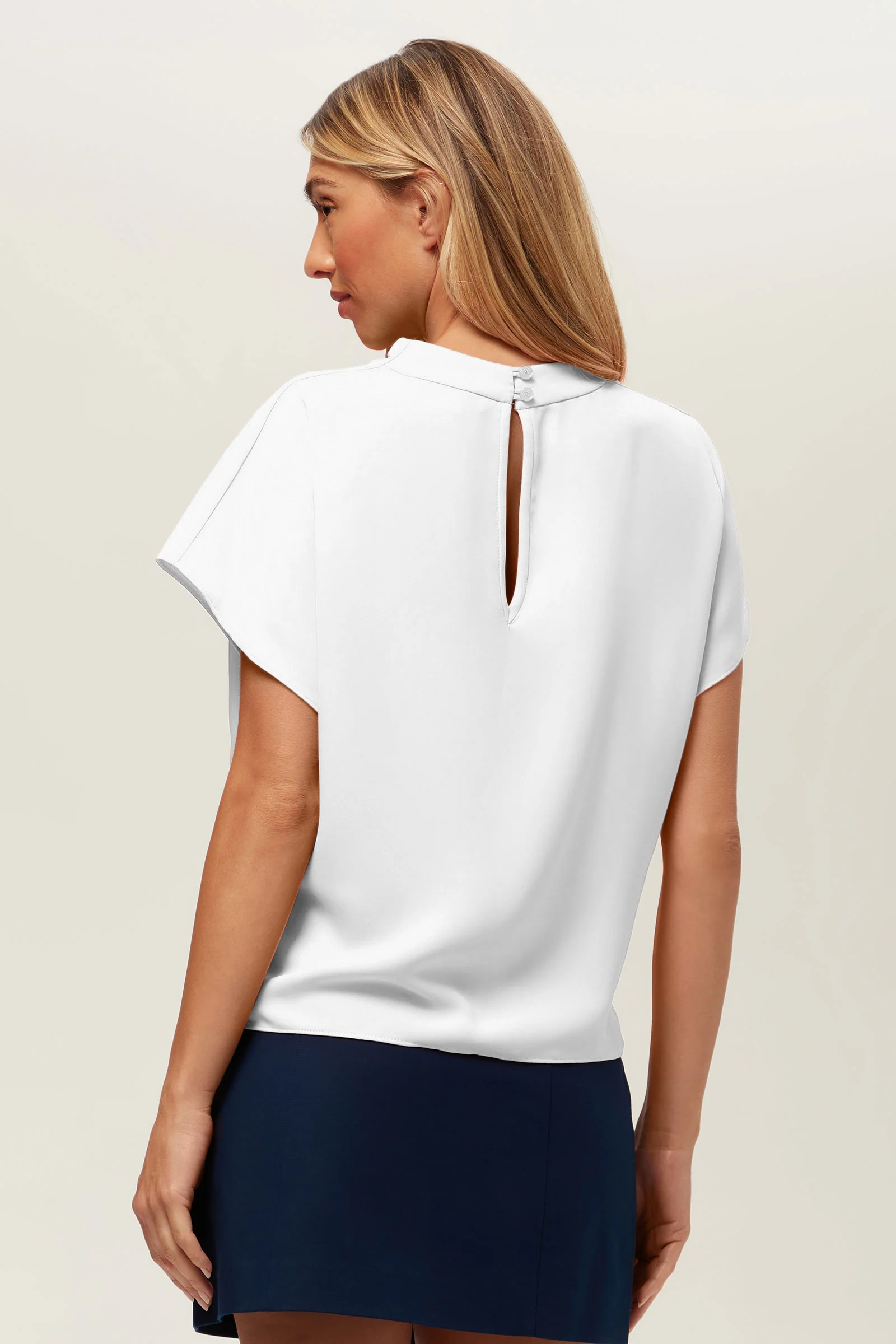 Bisque Short-Sleeve Funnel Neck Top - Image 6