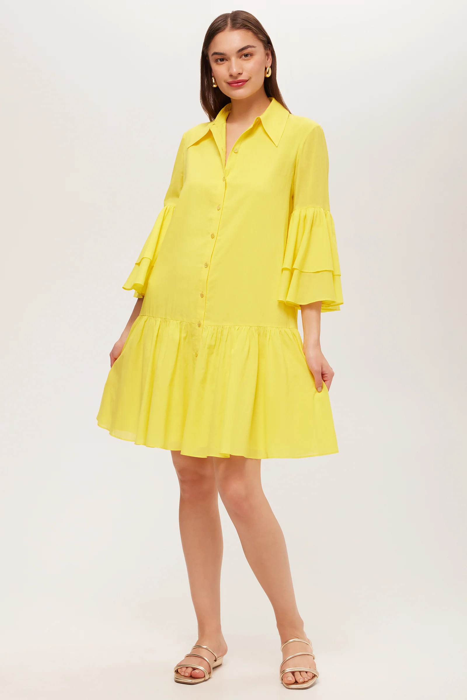 Bounce Ruffle Shirtdress - Image 3
