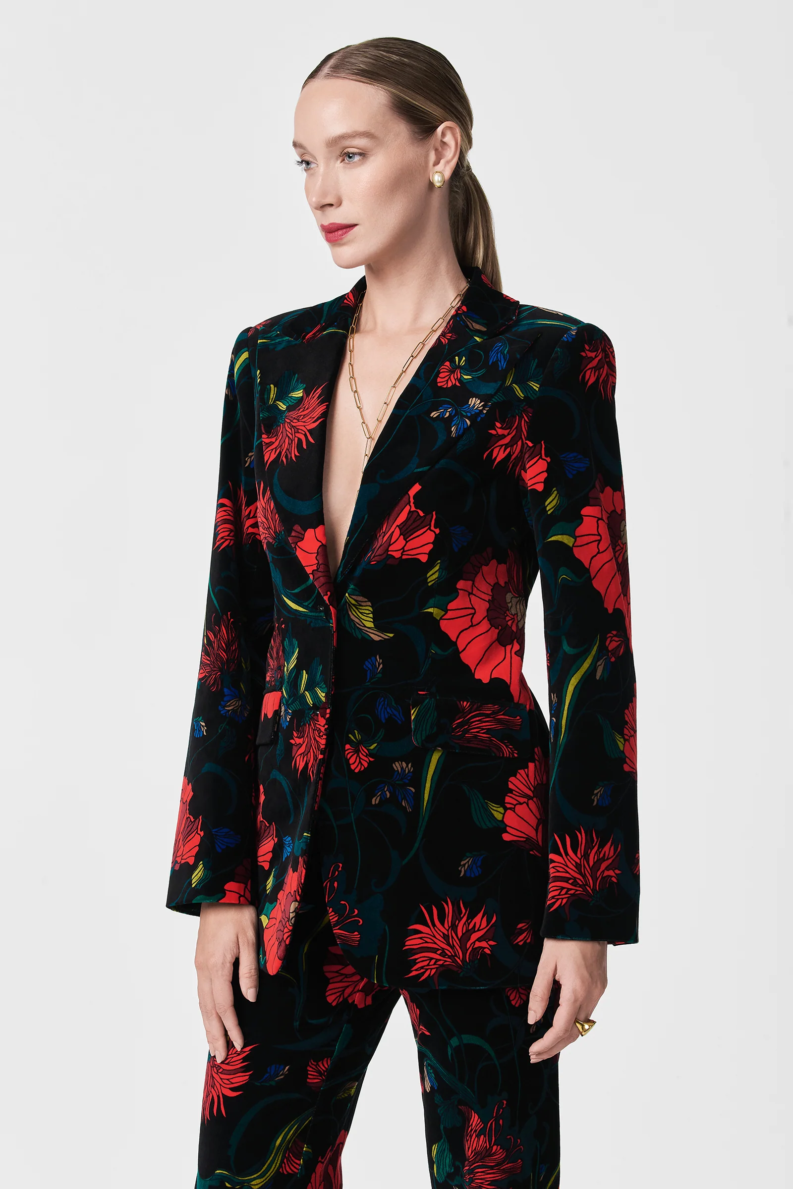 Broadway Printed Velvet Jacket - Image 3