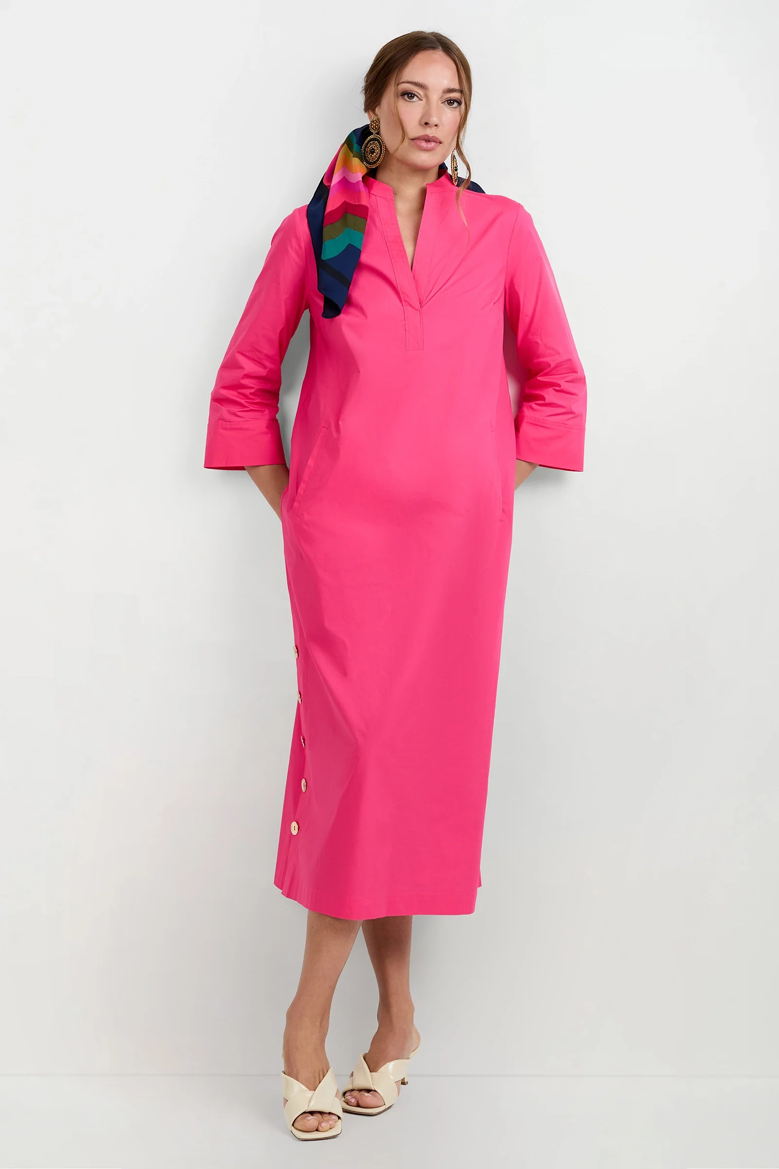 Capella Mandarin Collar Maxi Dress - Image 2