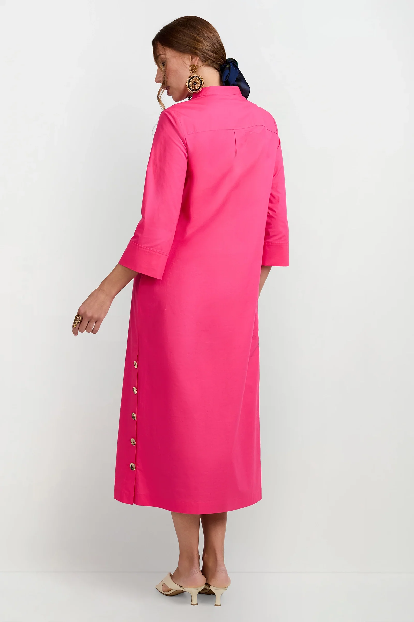 Capella Mandarin Collar Maxi Dress - Image 3