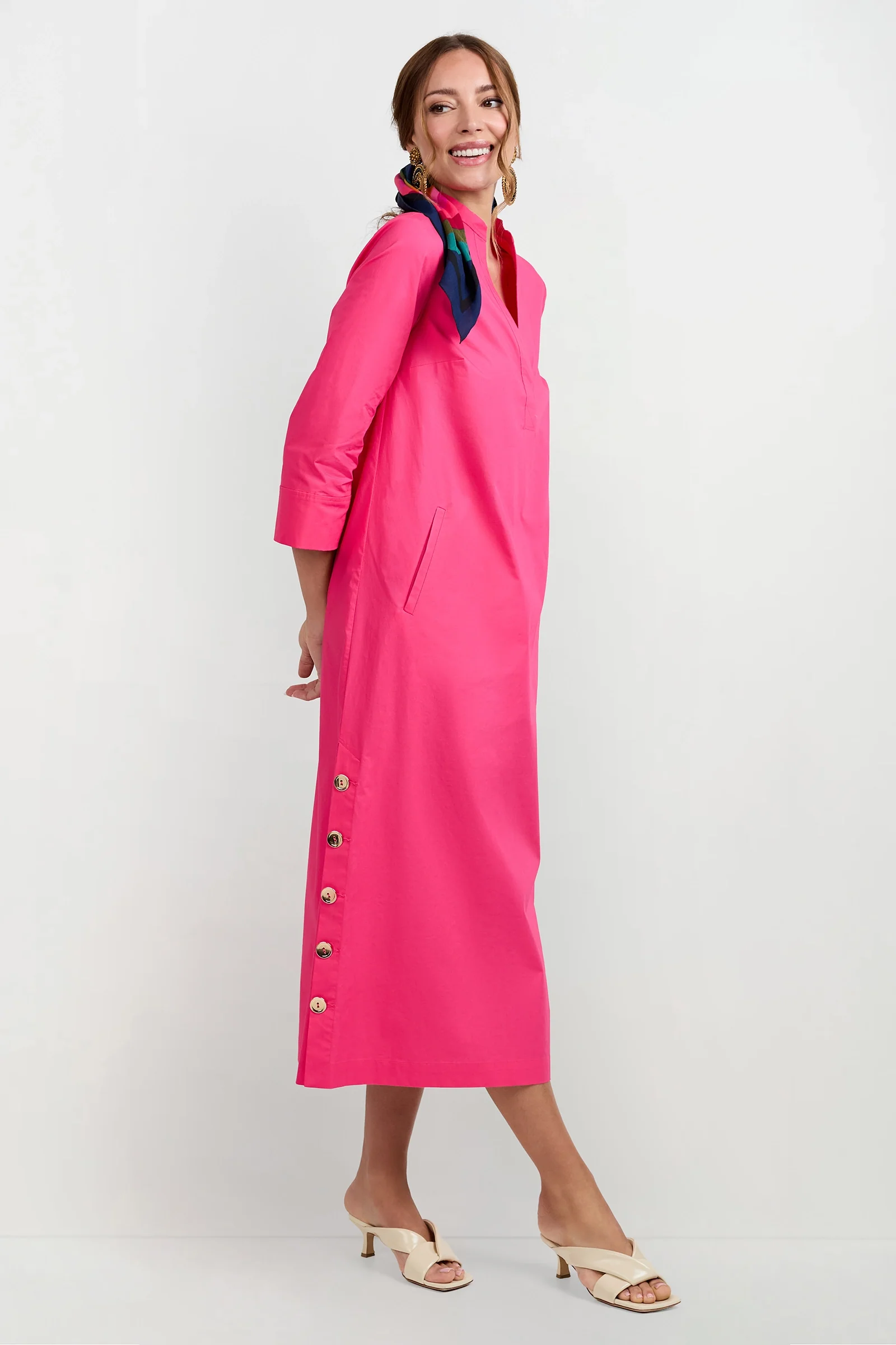 Capella Mandarin Collar Maxi Dress - Image 4