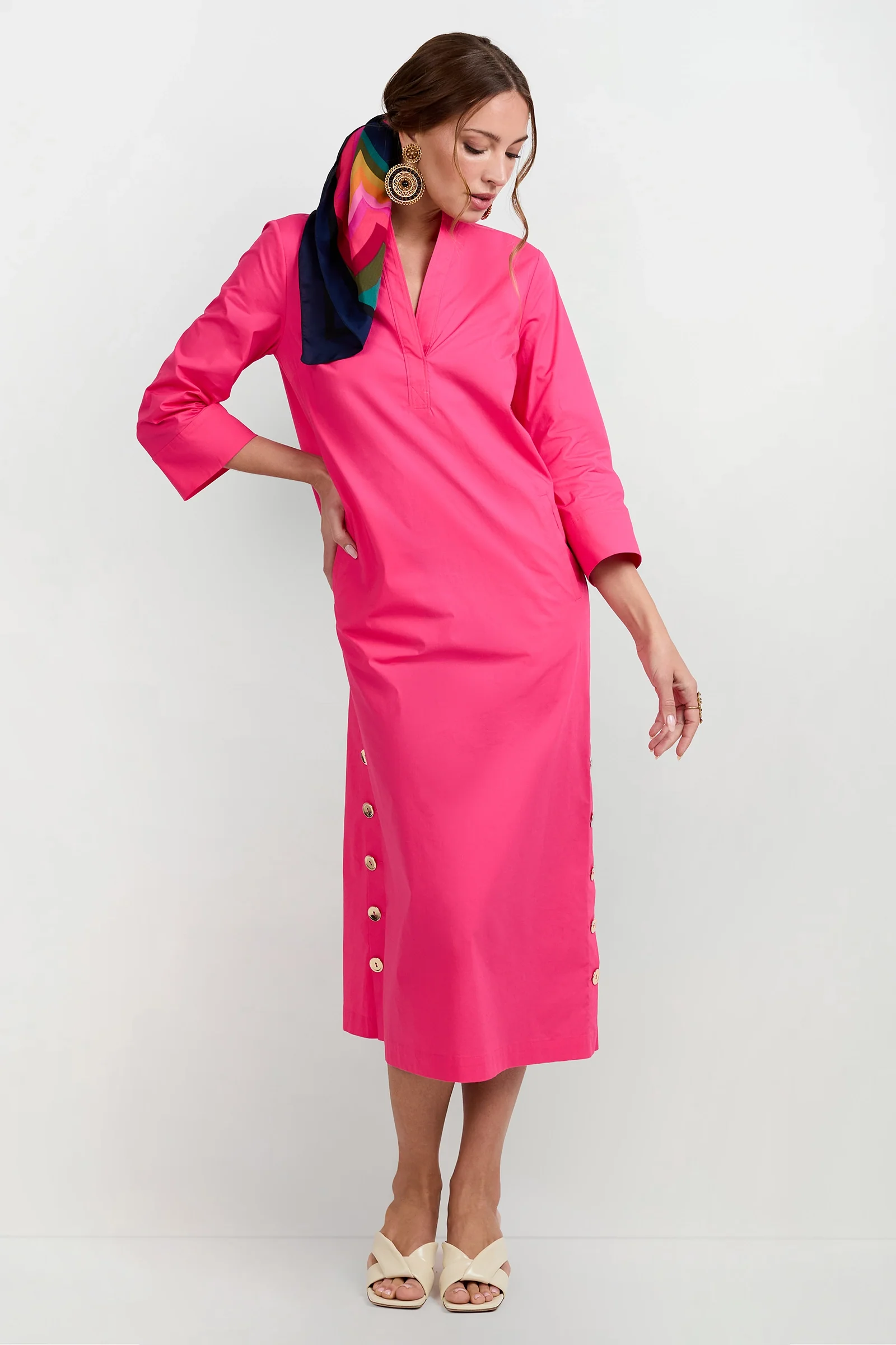 Capella Mandarin Collar Maxi Dress - Image 5