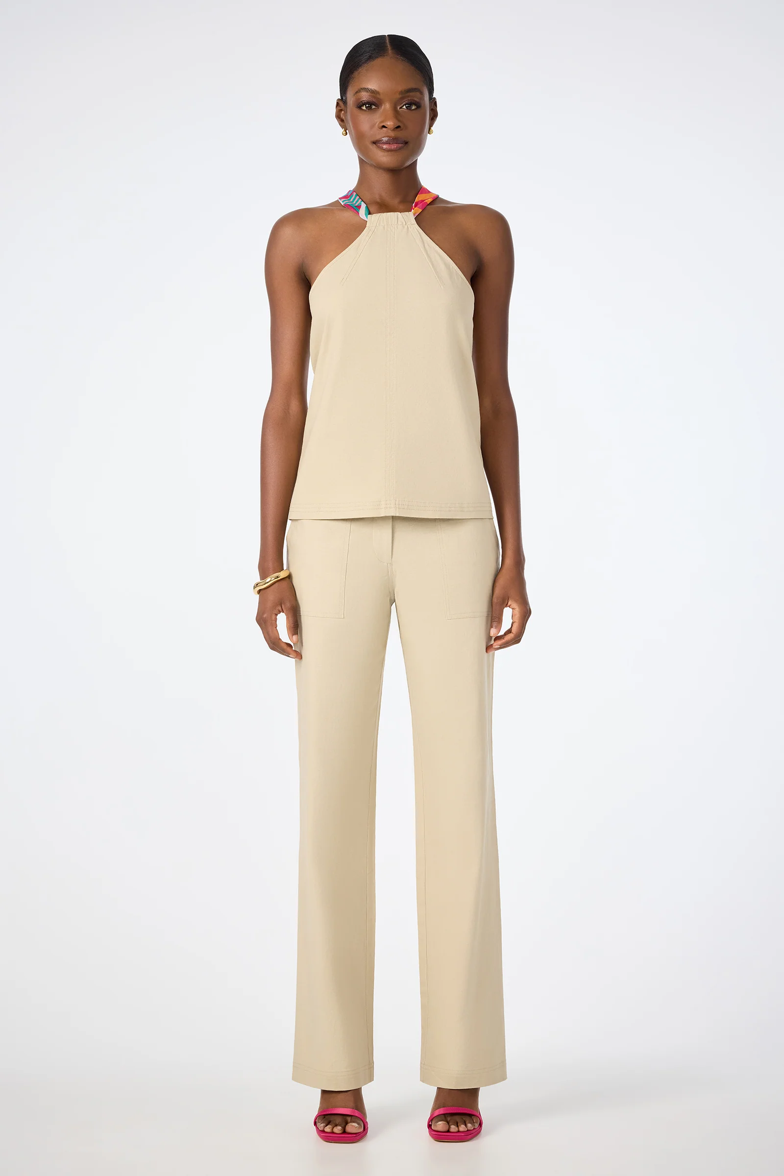 Chatone Scarf Tie Halter Top - Image 5