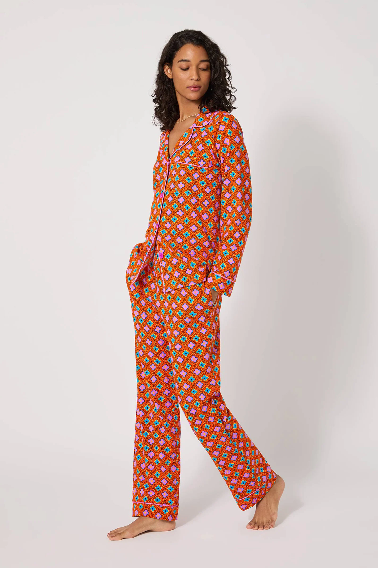 Classic PJ Set - Daisy Foulard - Image 2