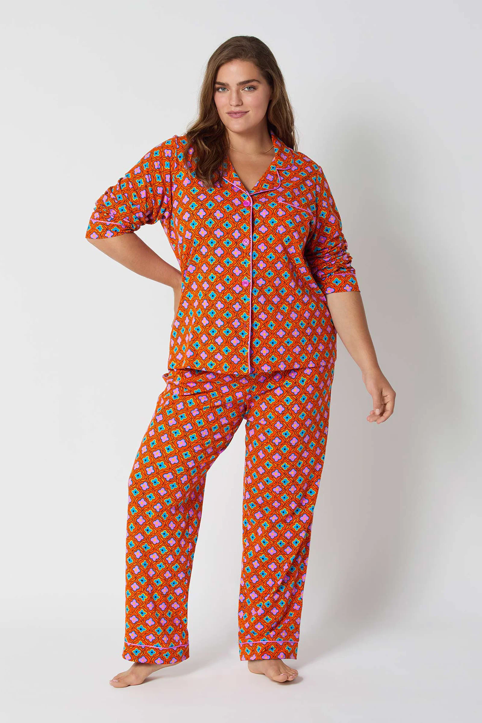 Classic PJ Set - Daisy Foulard - Image 4