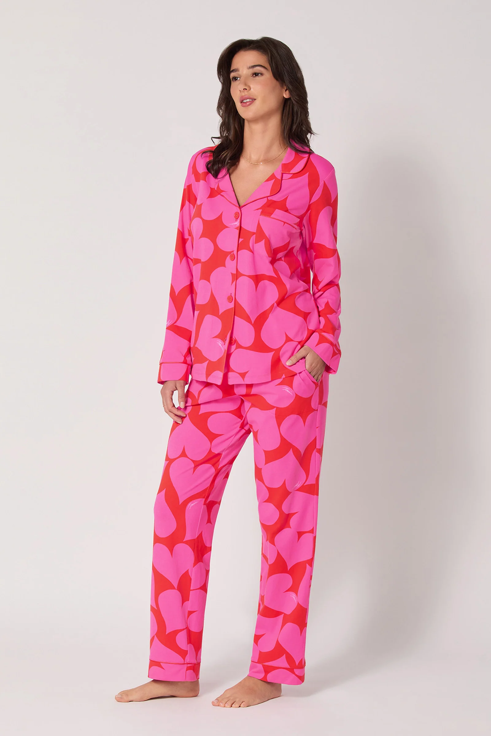Classic PJ Set - Hearts - Image 2