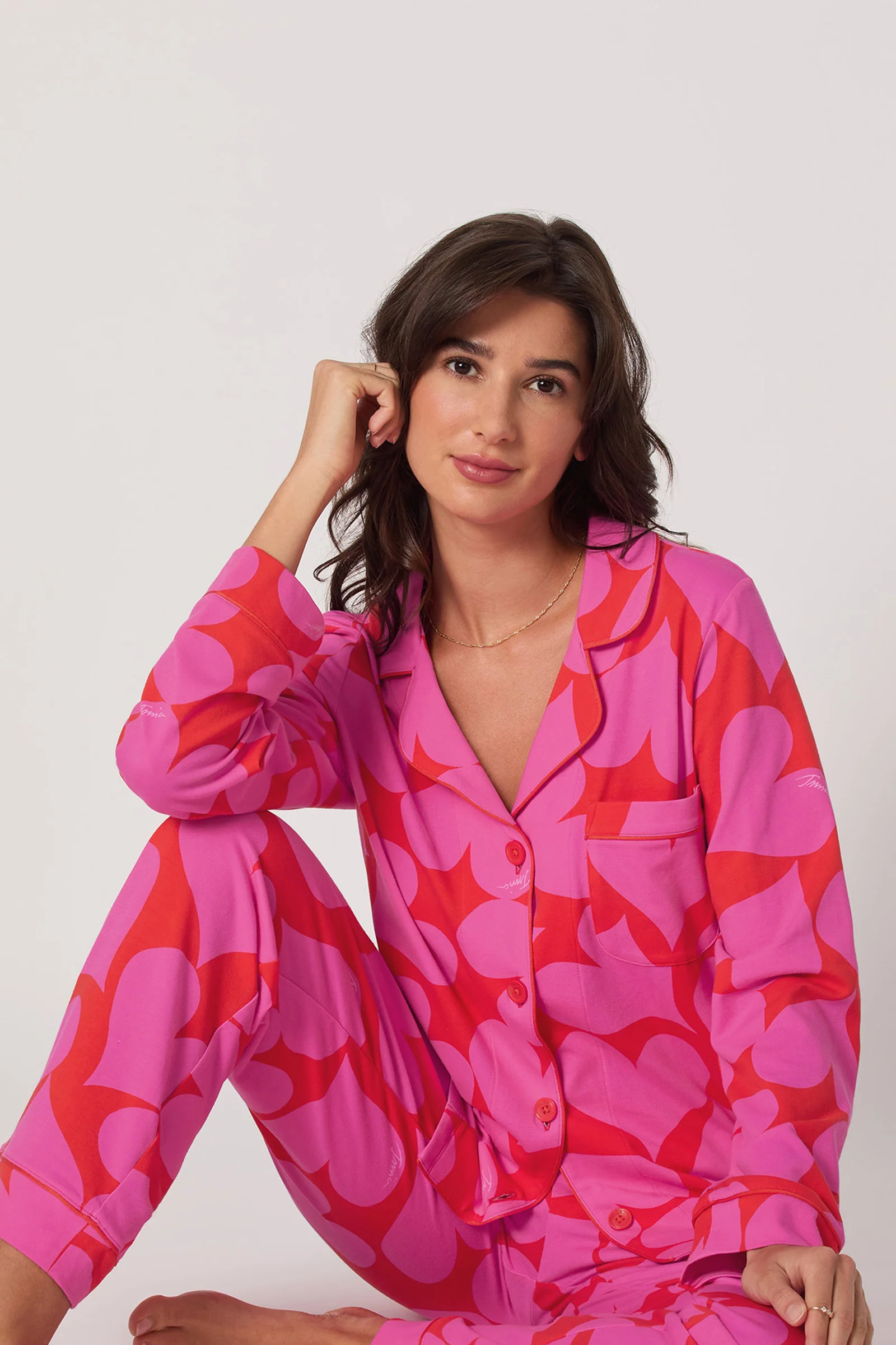 Classic PJ Set - Hearts - Image 4