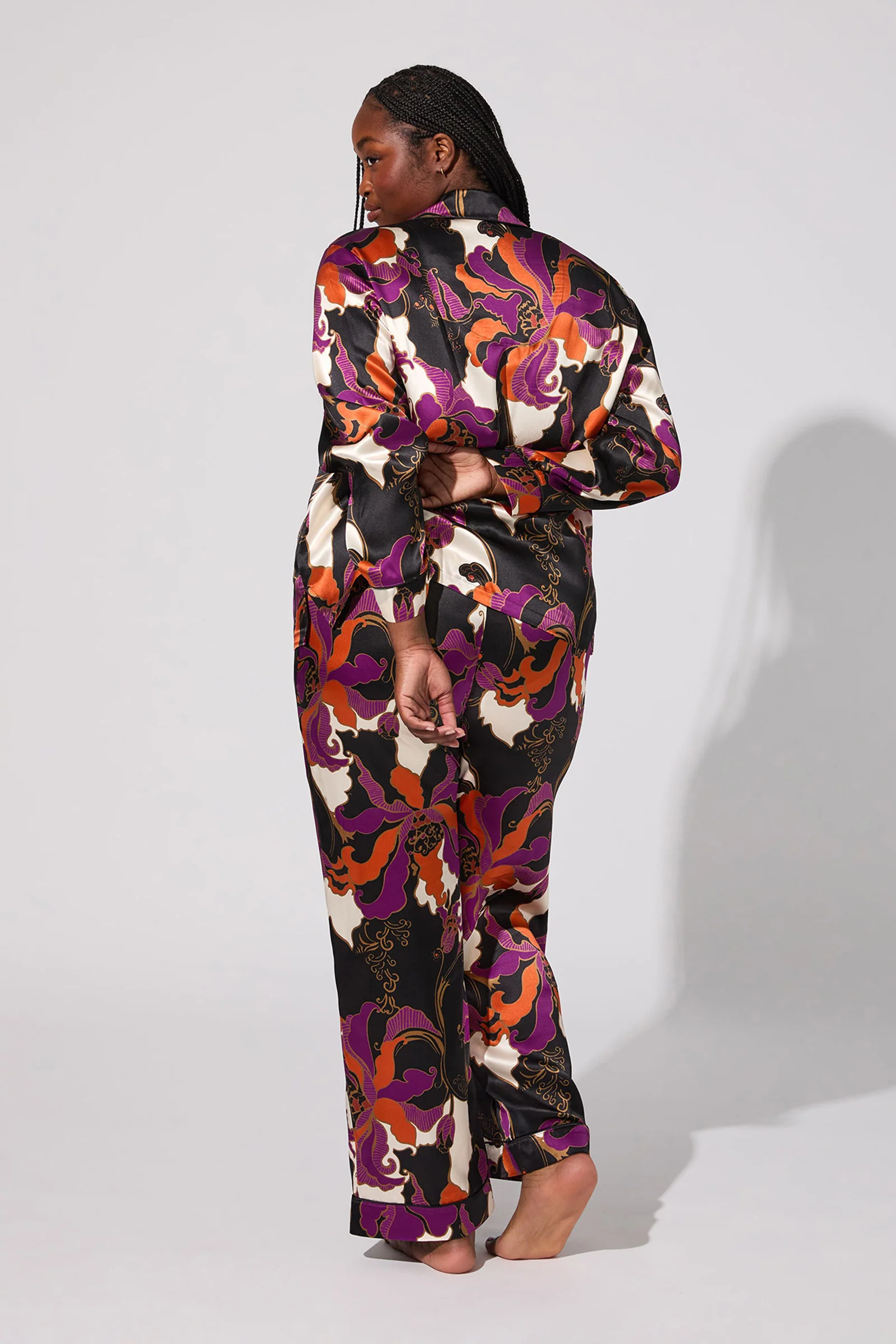 Classic Silk PJ Set - Fall Floral - Image 5