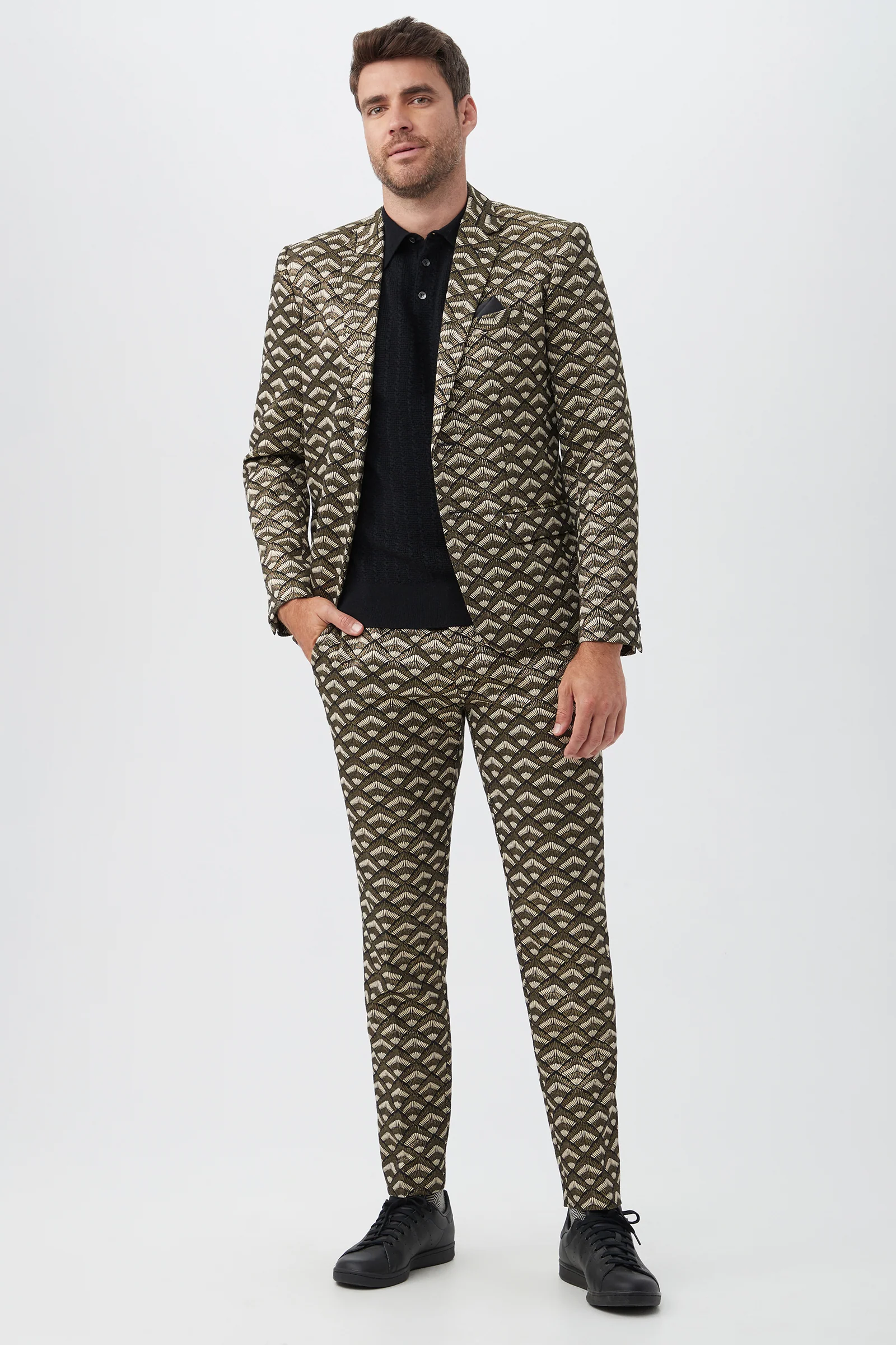 Clyde Sensu Jacquard Slim Trousers - Image 3