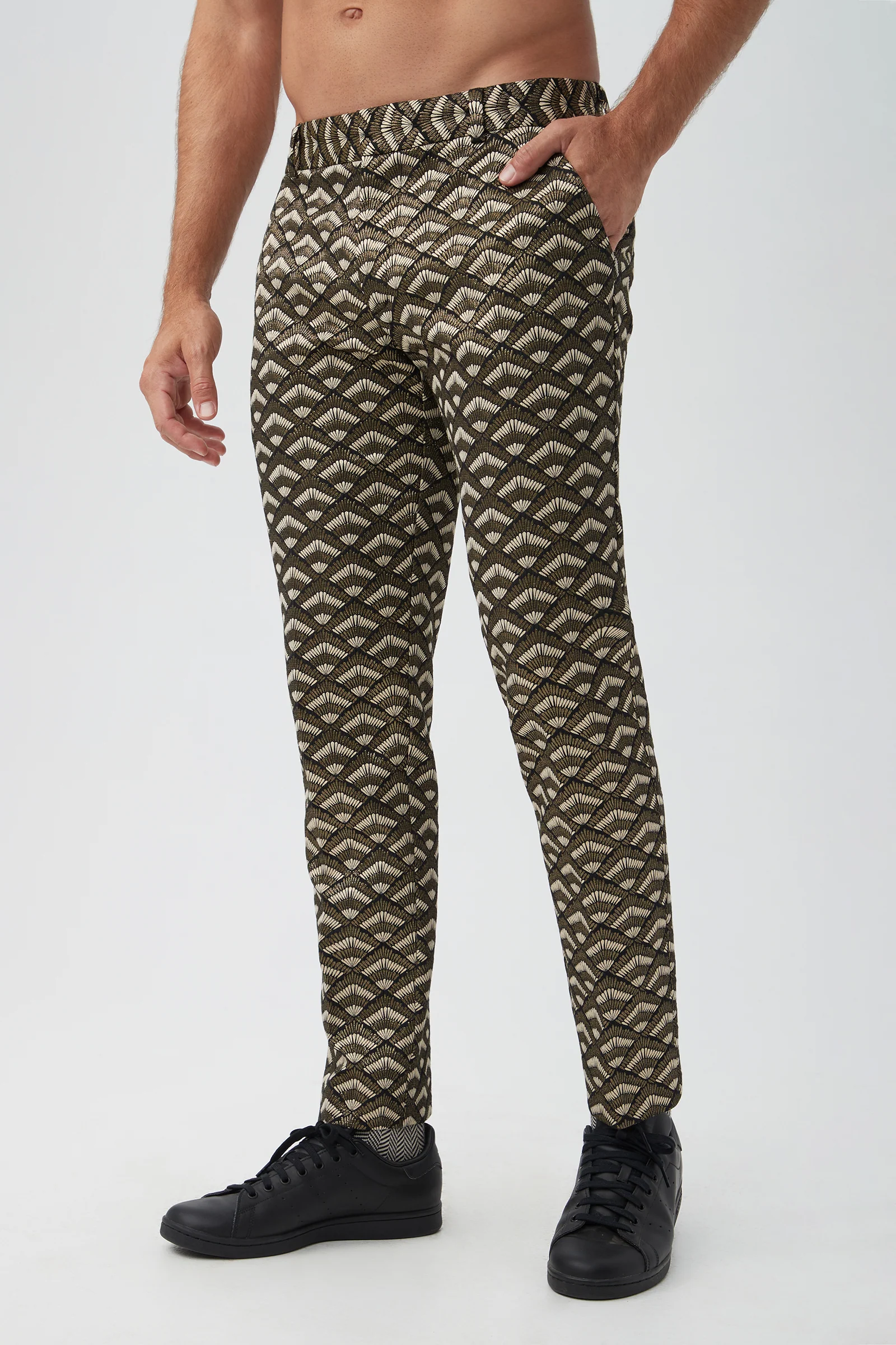 Clyde Sensu Jacquard Slim Trousers - Image 4