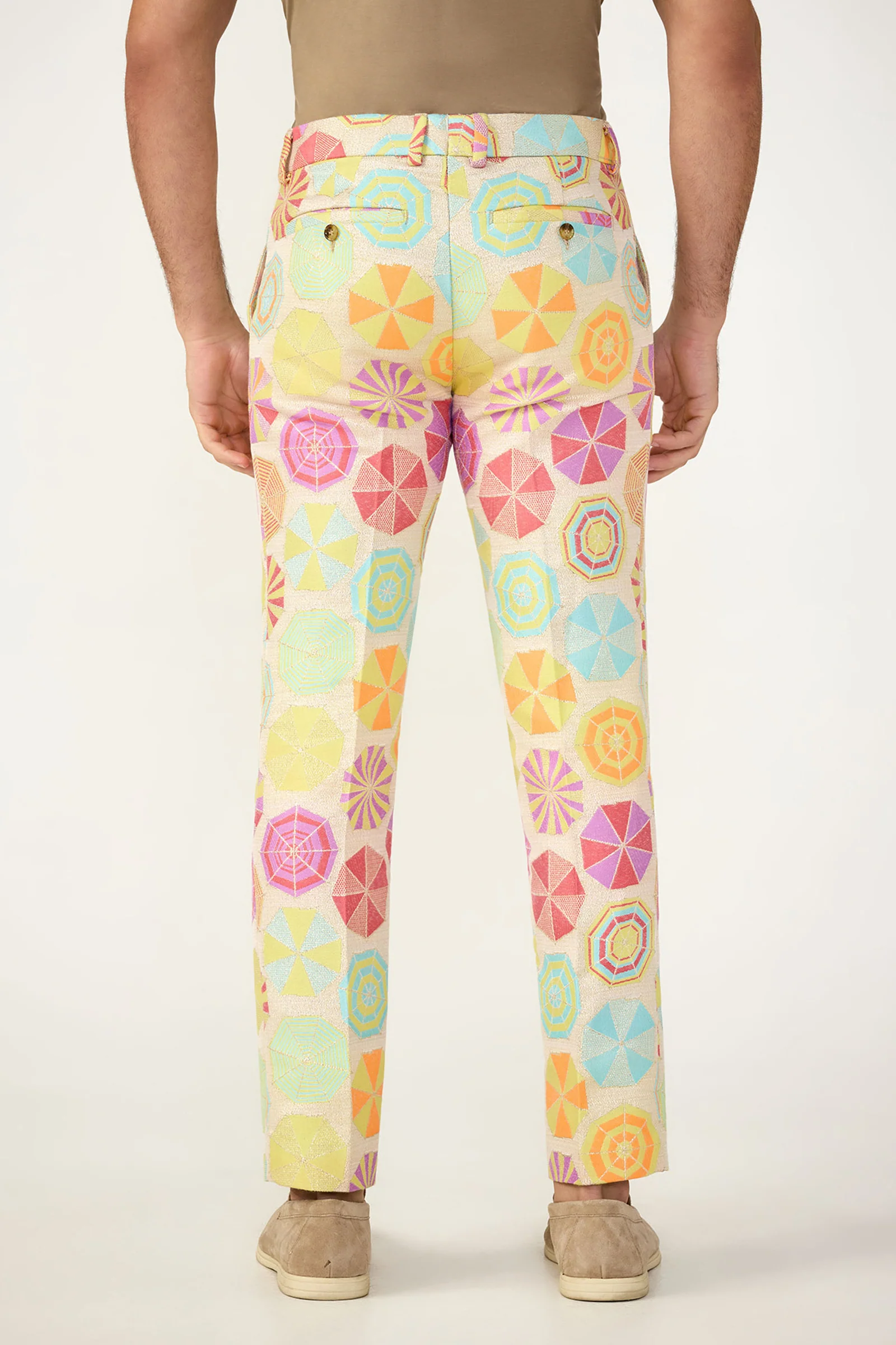 Clyde Slim Trouser - Parapluie Jacquard - Image 4