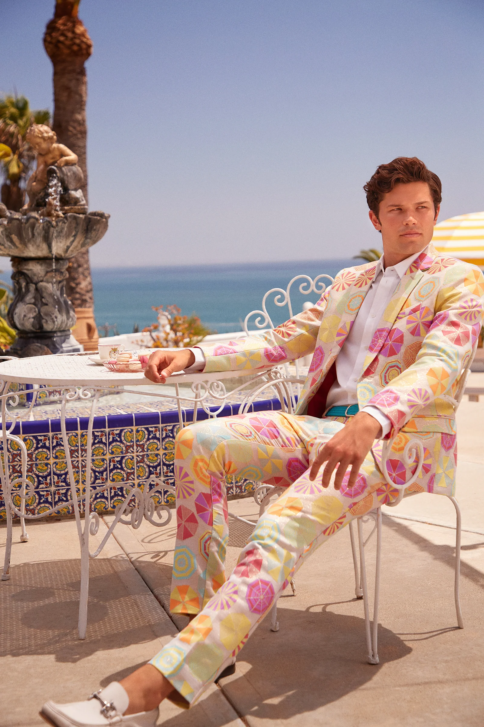 Clyde Slim Trouser - Parapluie Jacquard - Image 5