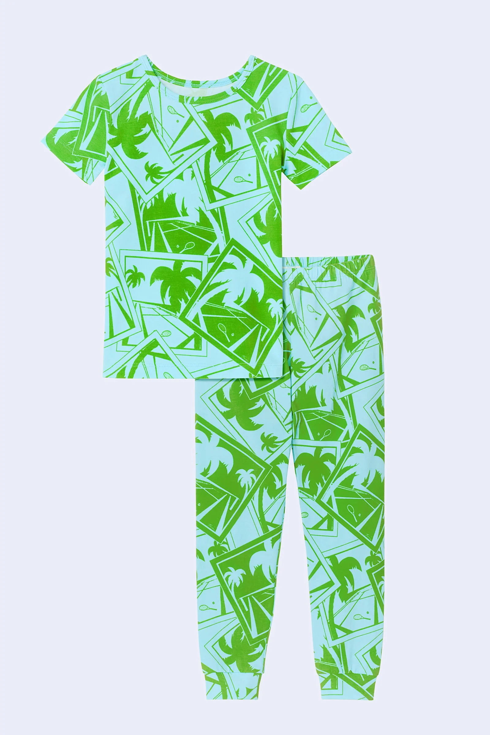 Blue Kids PJ Set - Tennis Stretch Jersey - Image 3