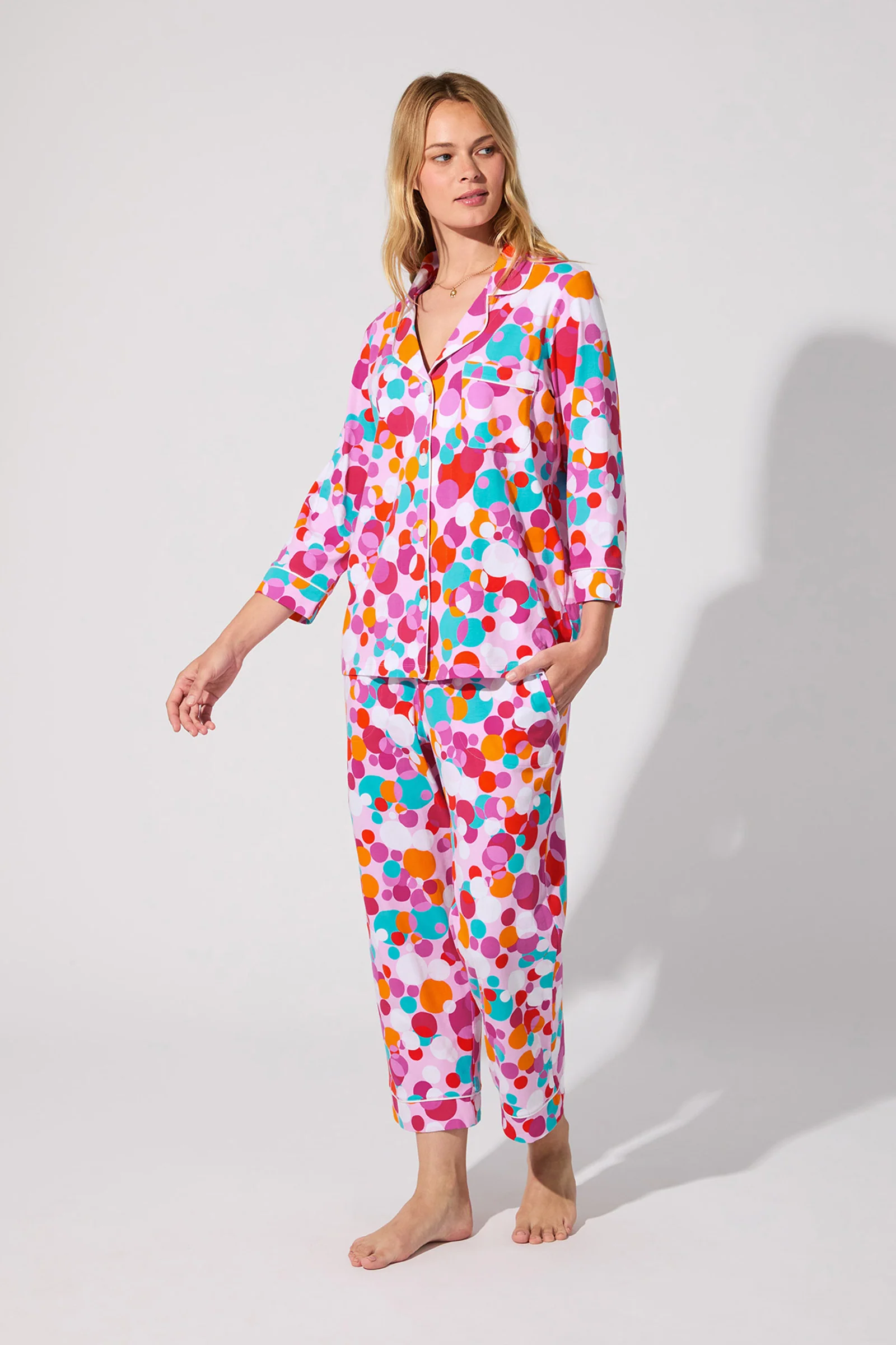 Crop Classic PJ Set - Bubble Dots - Image 2