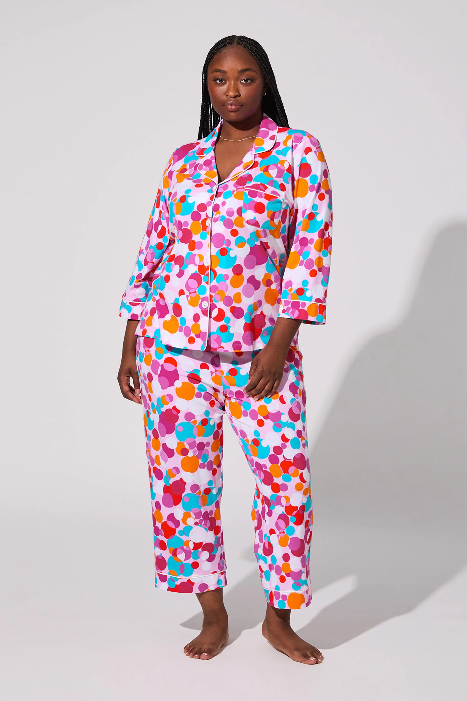 Crop Classic PJ Set - Bubble Dots - Image 4