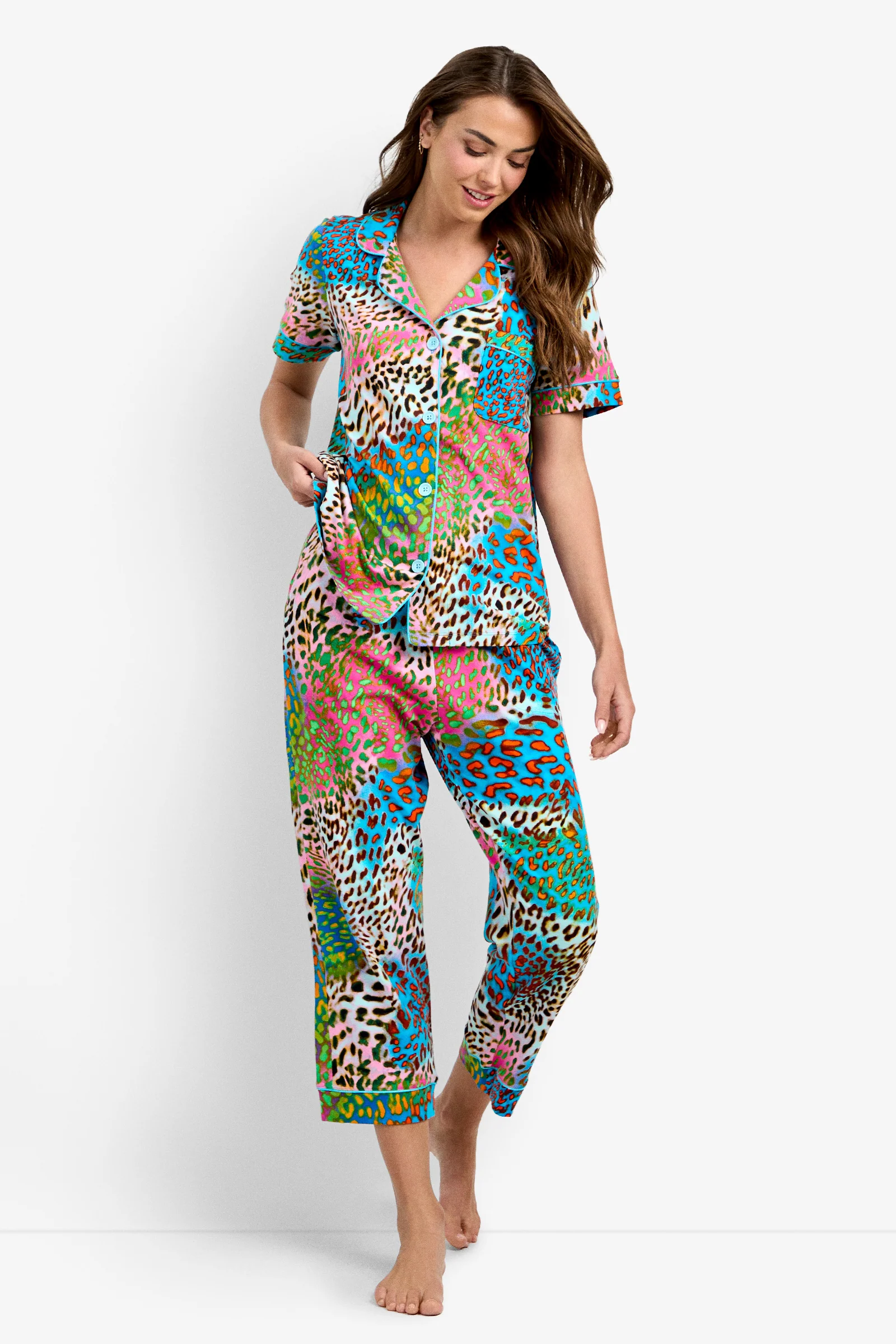 Crop Classic PJ Set - Spray Leopard