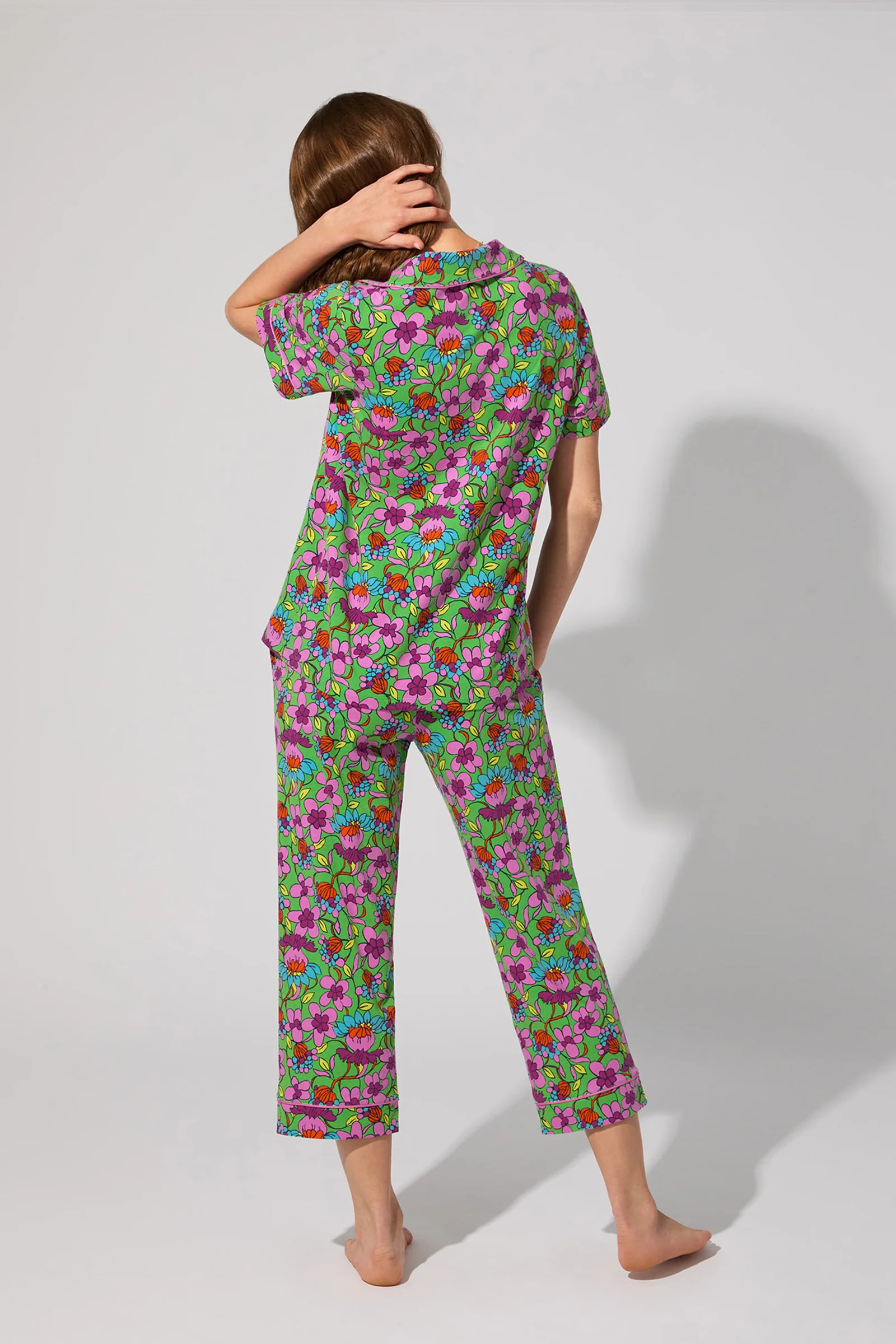 Crop PJ Set - Garden Floral - Image 3