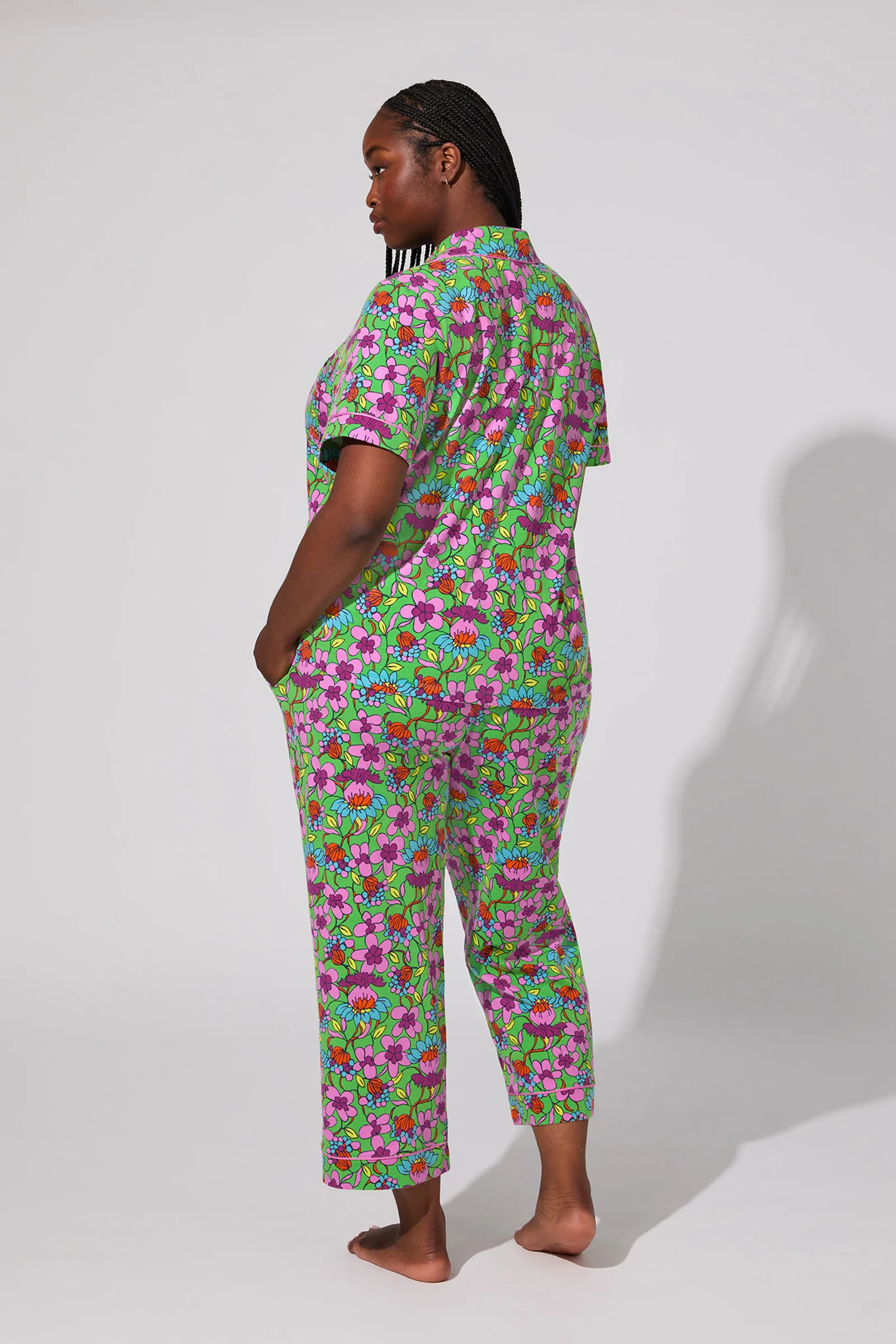 Crop PJ Set - Garden Floral - Image 5