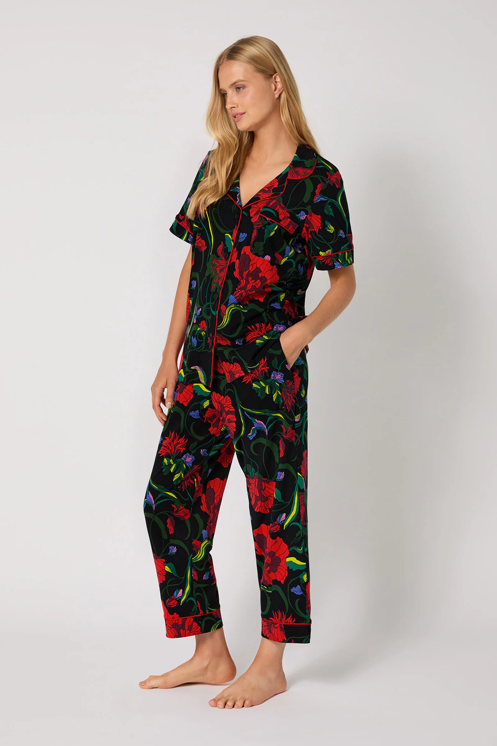 Crop PJ Set - Haute Floral - Image 2