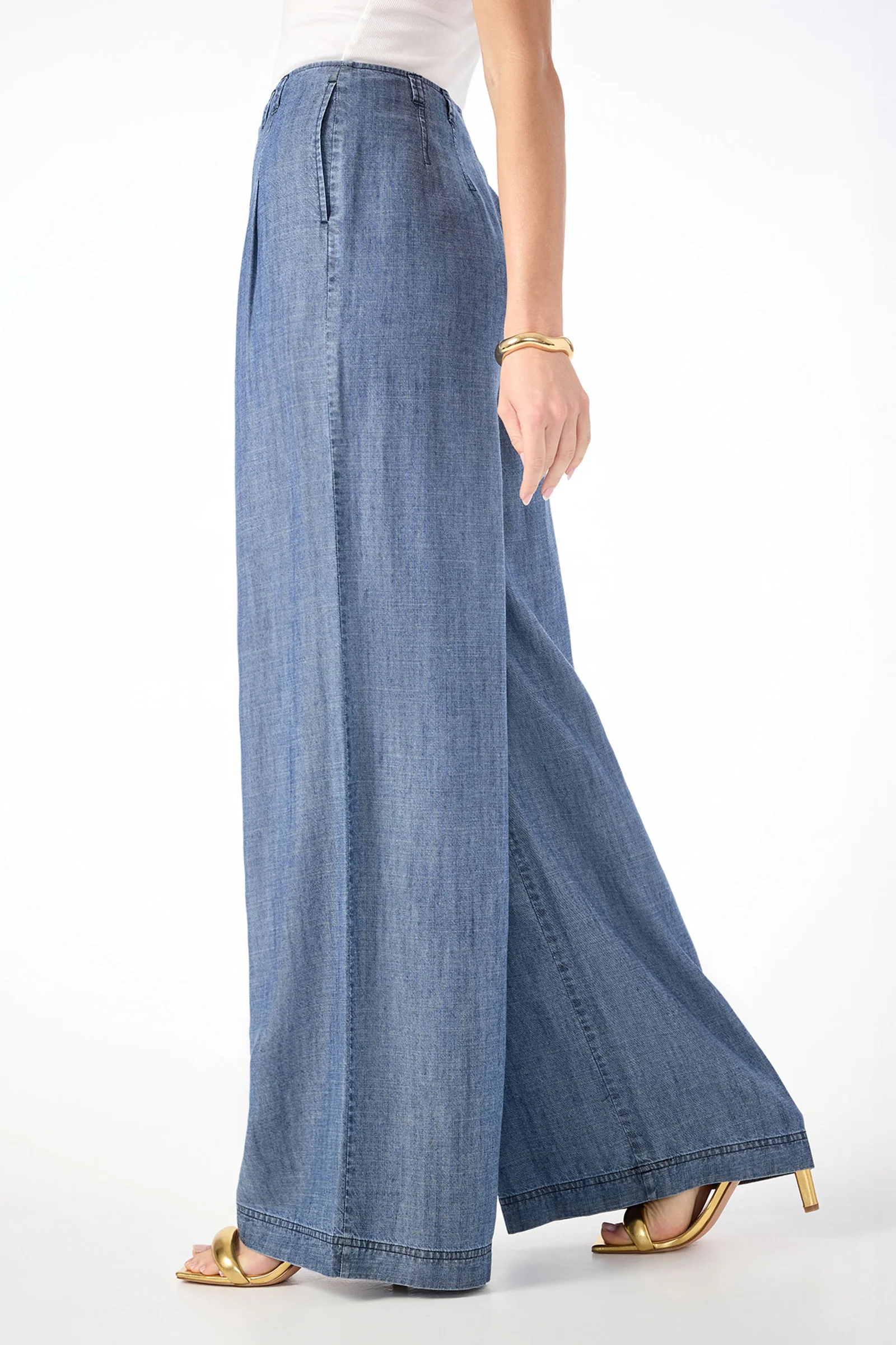 Dans Wide-Leg Chambray Pant - Image 3