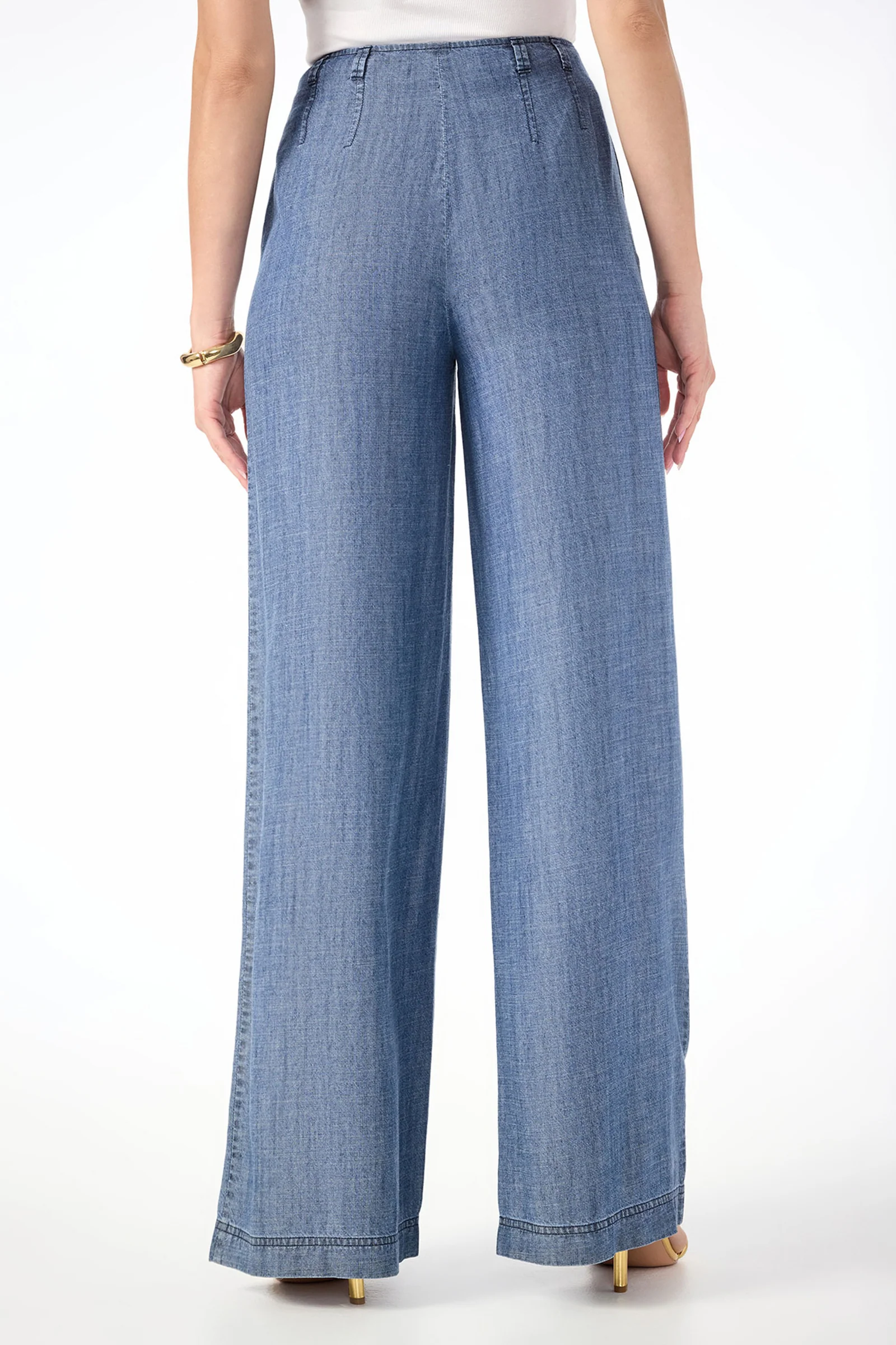 Dans Wide-Leg Chambray Pant - Image 5