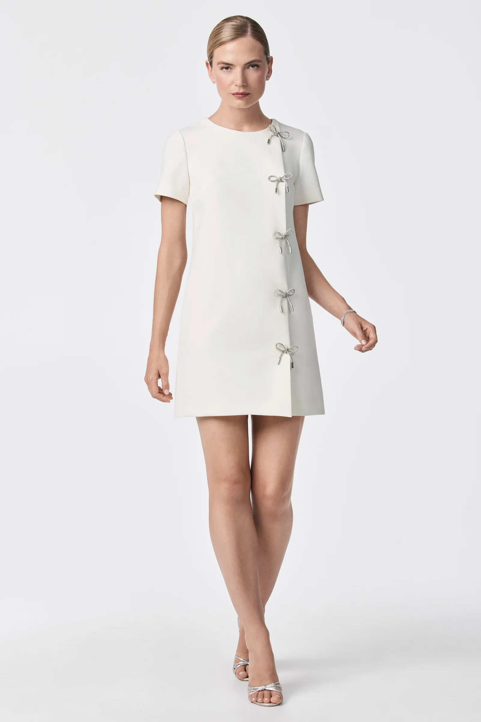 Diamonds Crystal Bows Sheath Dress