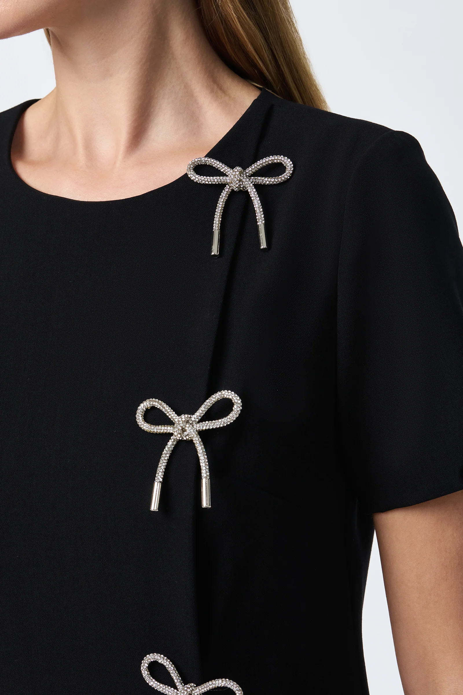 Diamonds Crystal Bows Sheath Dress - Image 10