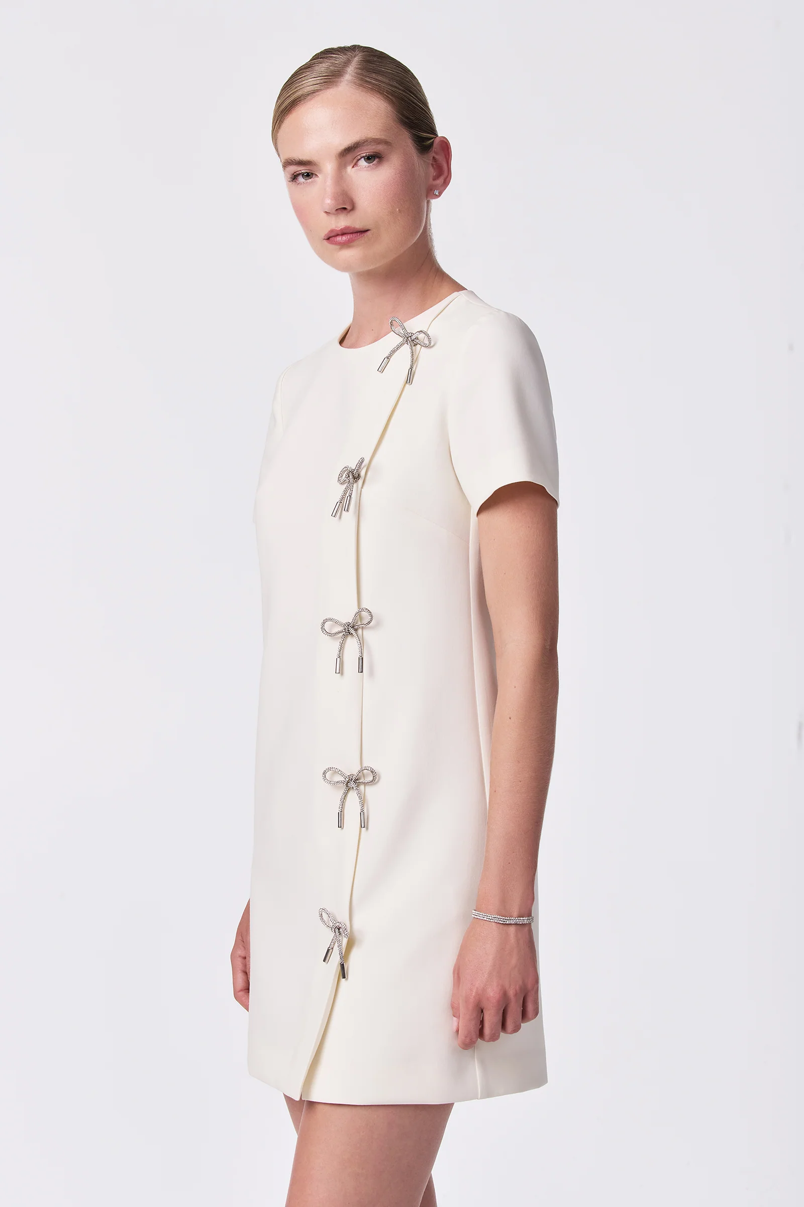 Diamonds Crystal Bows Sheath Dress - Image 3