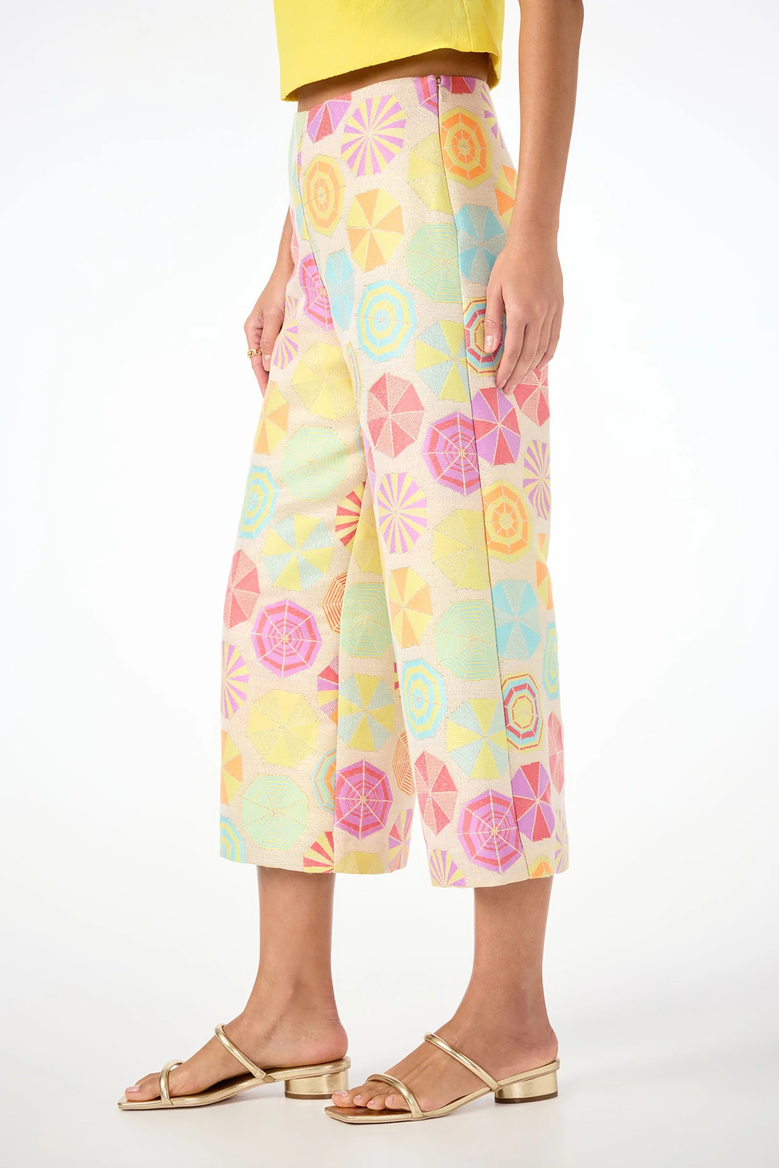 Diona Crop Pant - Parapluie Jacquard - Image 3